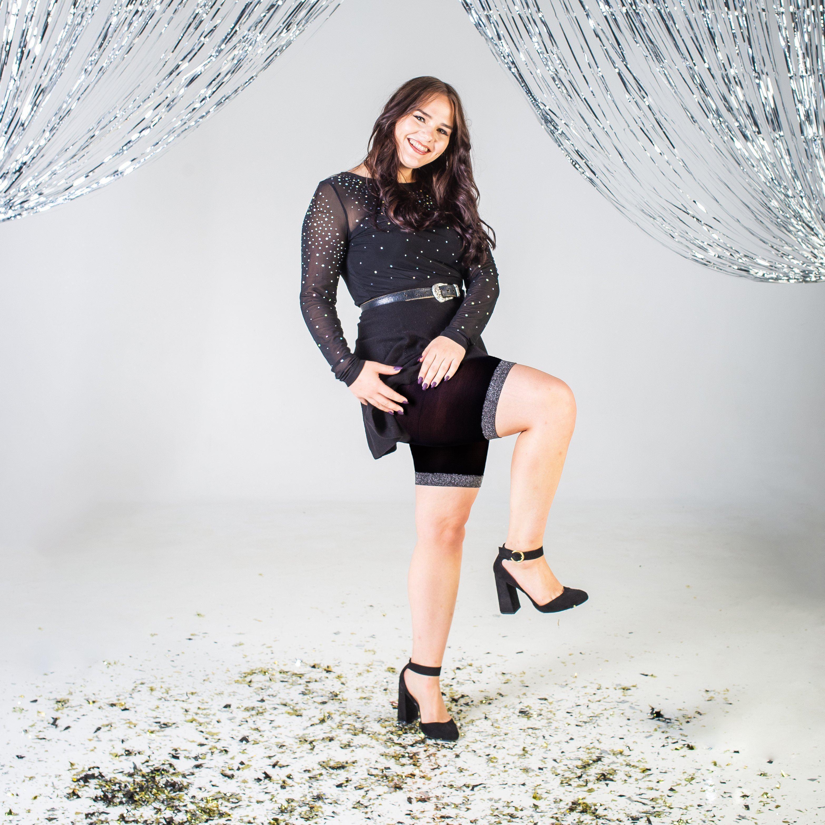 Christmas Chub Rub Lurex Shorts - Black - Zenithce