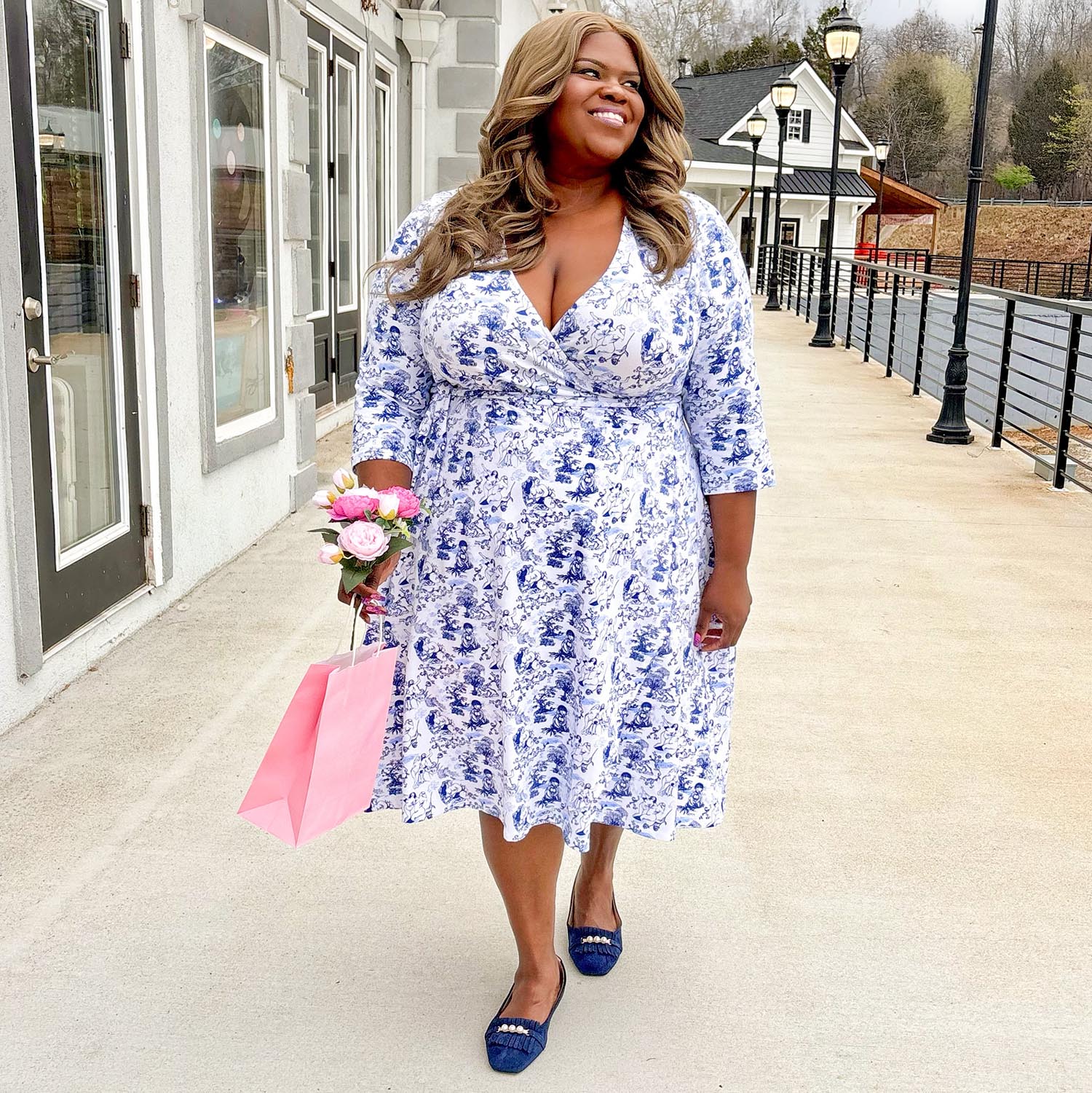 Wrap Dress - Passion au Jardin - L'Amour Bleu - Zenithce