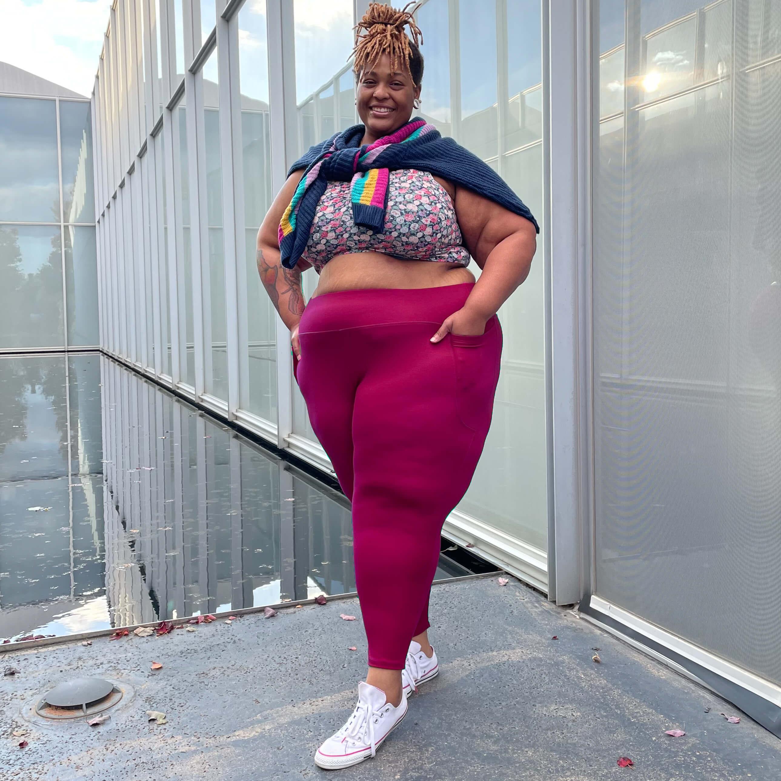 Squat Proof Leggings (Long) - Raspberry Pie - Zenithce