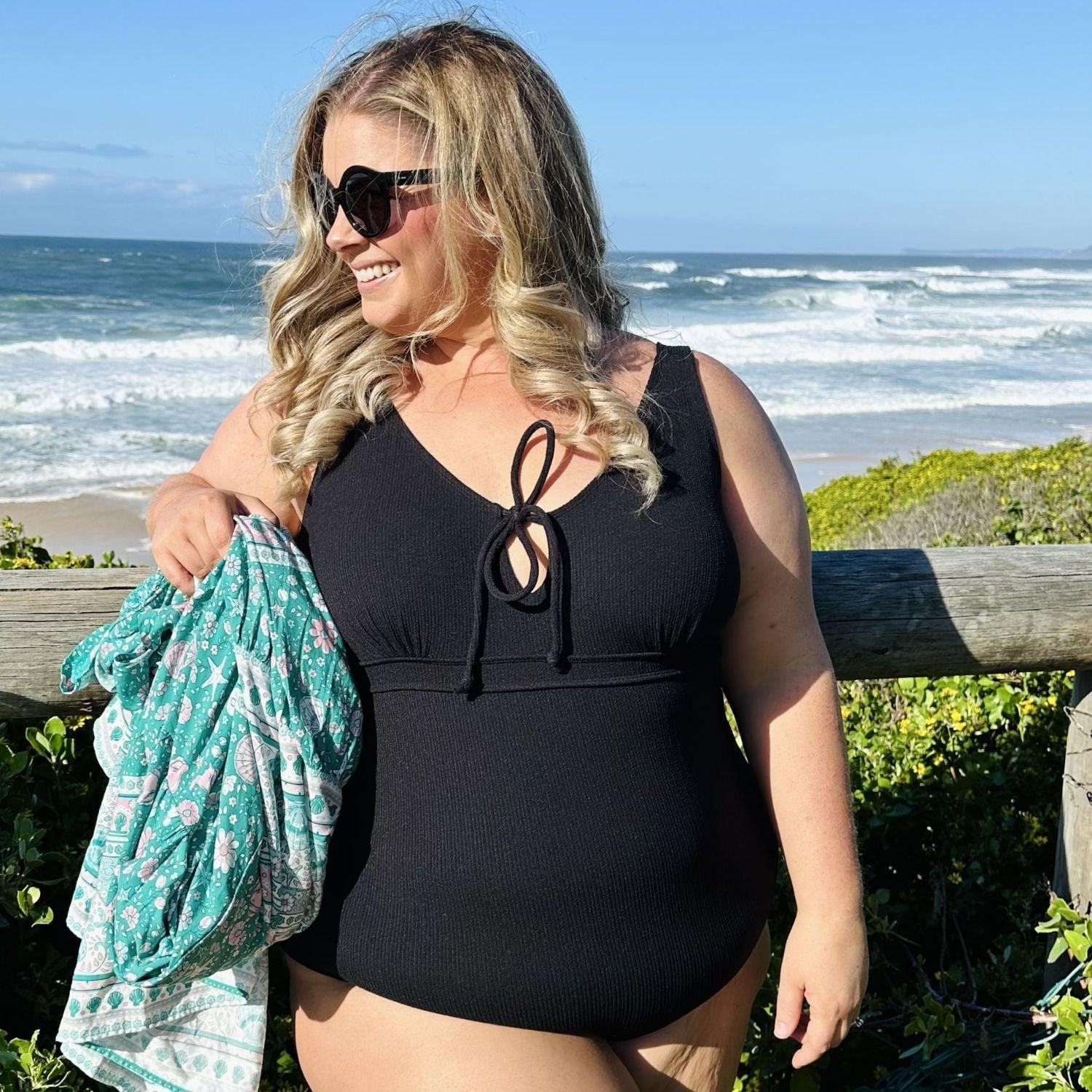 I'll Be Right Here Swimsuit - Black - Zenithce