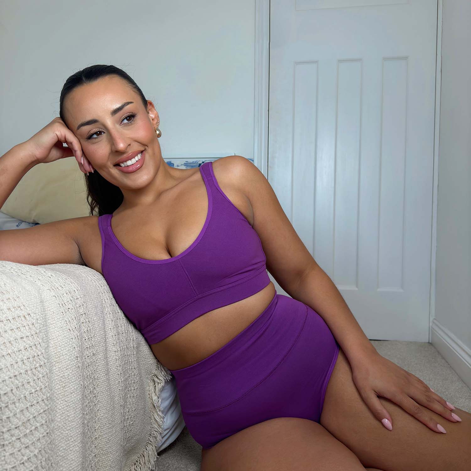 Organic Cotton Bra - Grape Escape - Zenithce