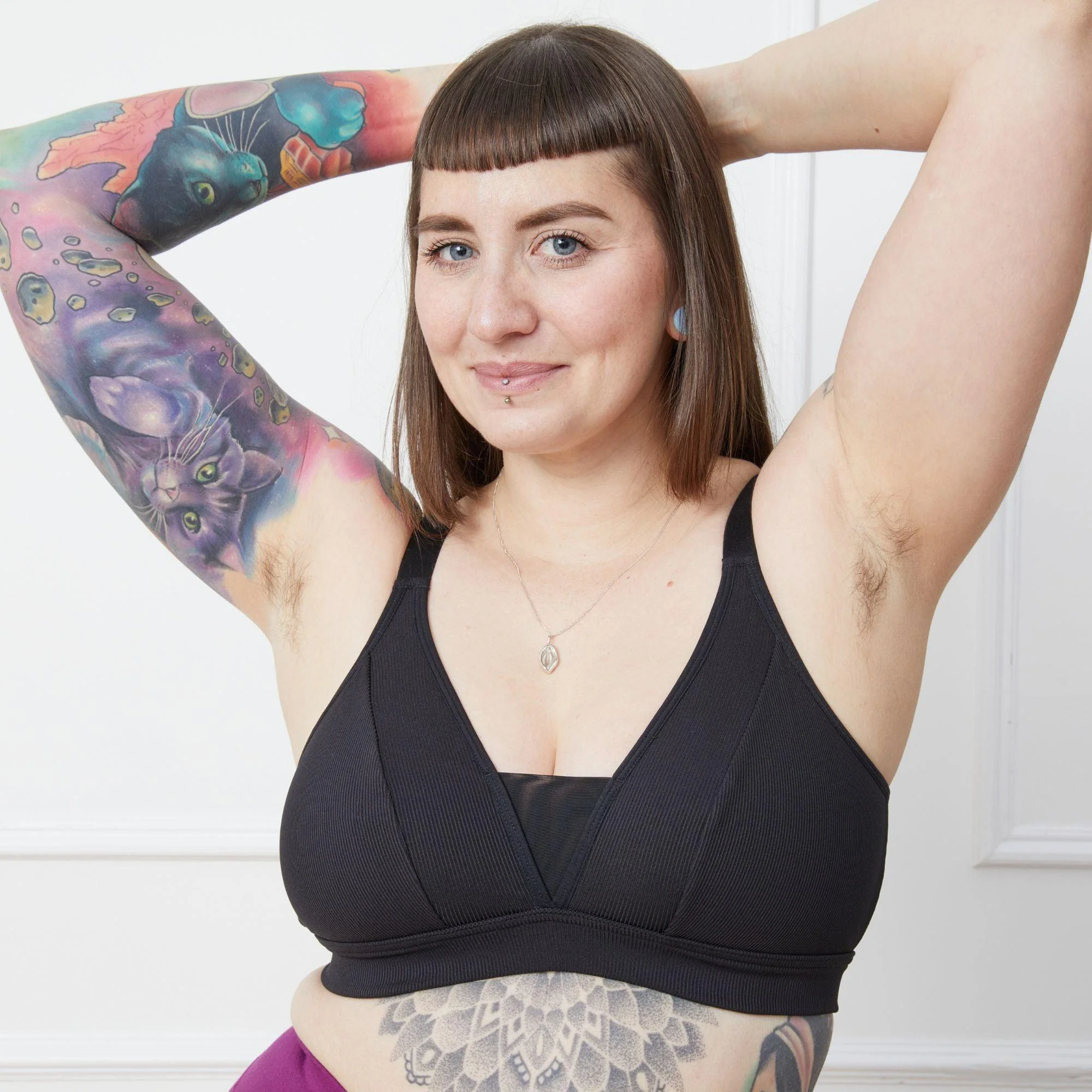 Everyday Ribbed Bra - Black - Zenithce