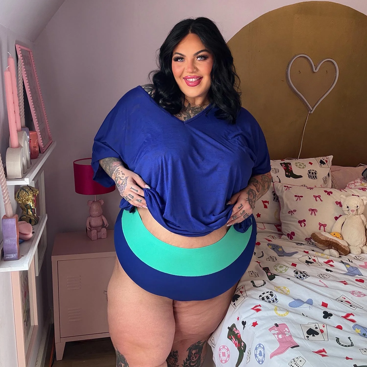 Organic Cotton Full Brief Duo Knickers - Arabesque & Mint - Zenithce