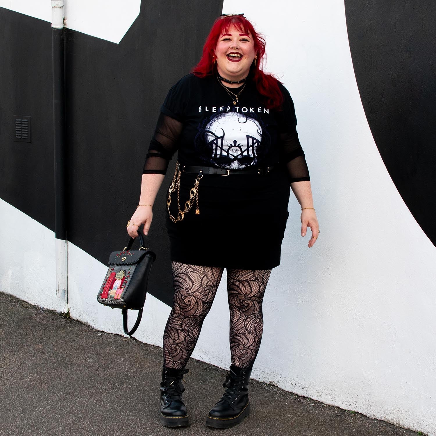 Thighs The Limit Fishnets - Timewarp - Black - Zenithce