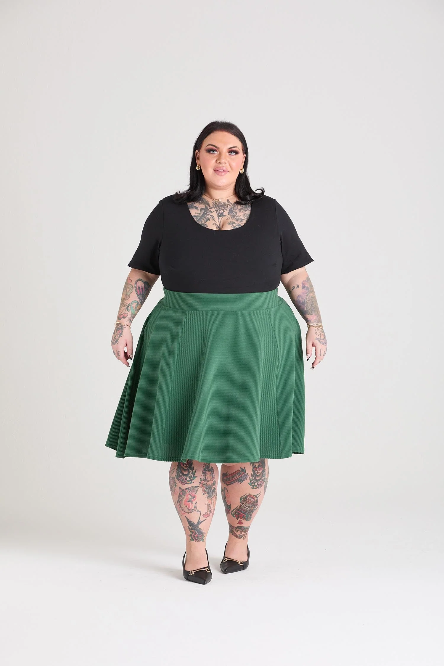 Ottoman Flare Skirt - Petit Pois - Zenithce