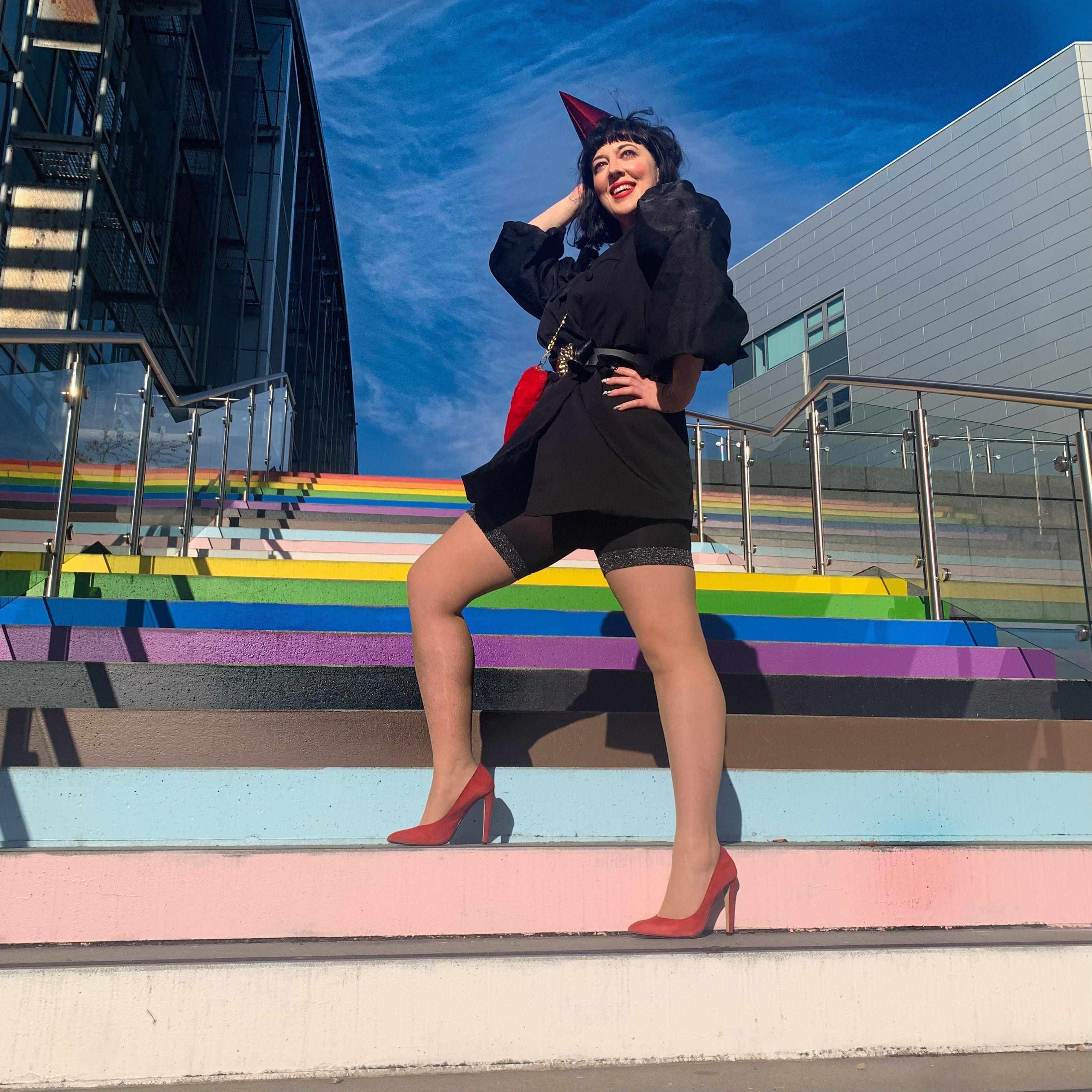 Christmas Chub Rub Lurex Shorts - Black - Zenithce