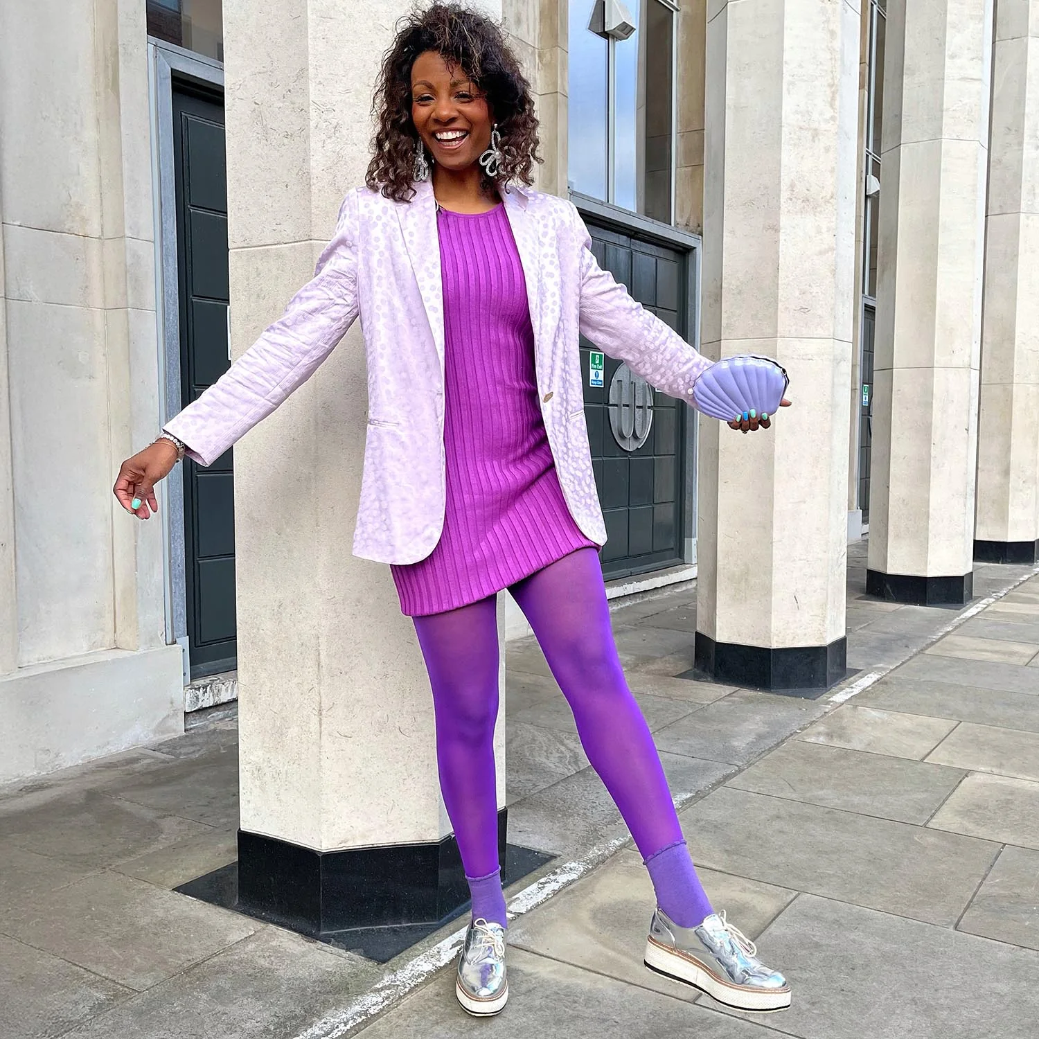 30 Denier Sheer Tights - Purple Haze - Zenithce