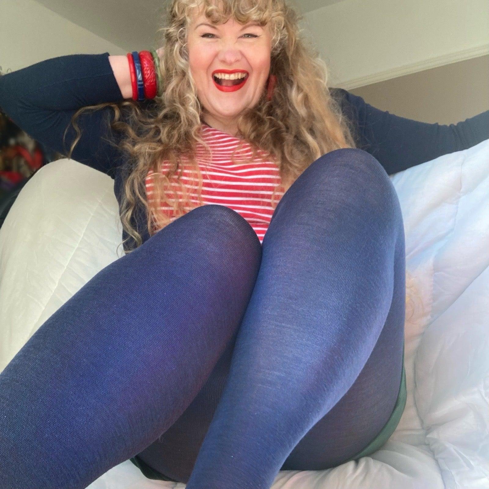 Merino Wool Tights - Royal Navy - Zenithce