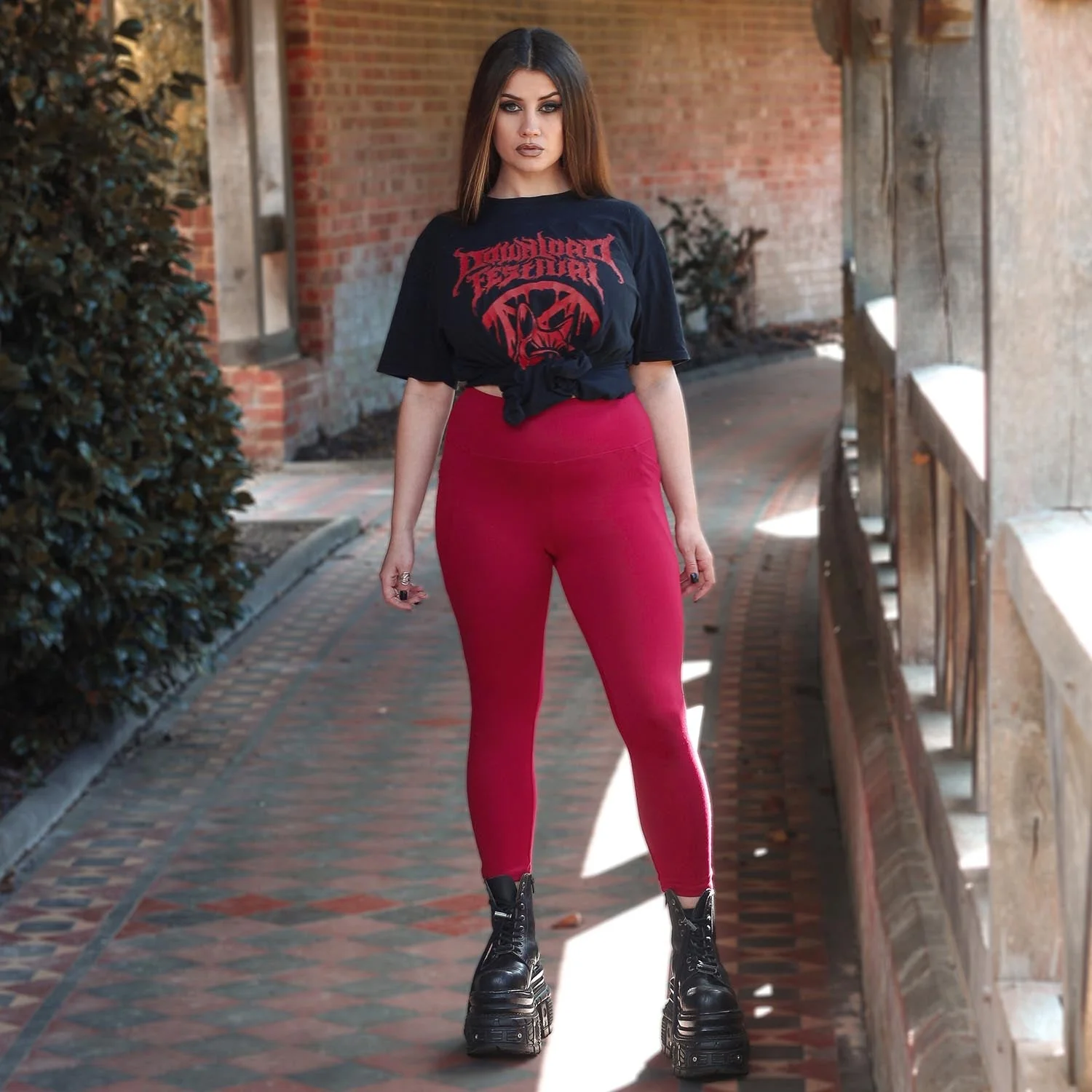 Squat-Proof Leggings - Blood Red - Zenithce