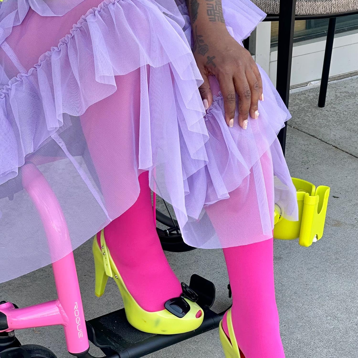 Tee Mesh Dress - Lavender Fields - Zenithce