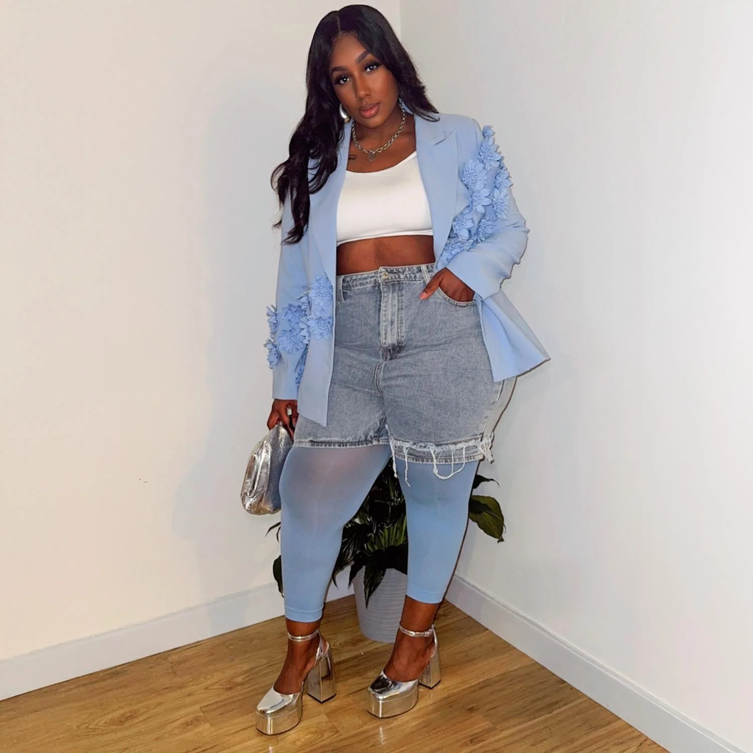 Stay Cool Capri Tights - Ice Blast - Zenithce