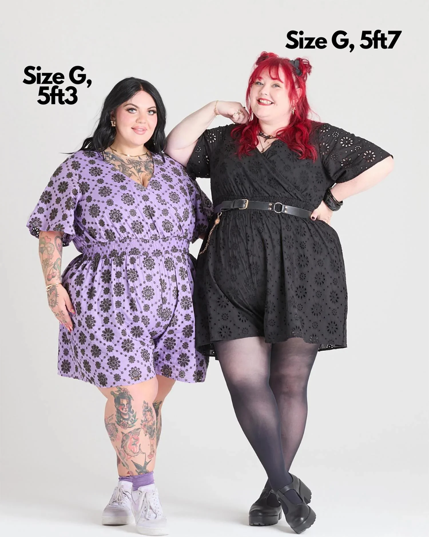 Broderie Anglaise Playsuit - Cassis de Violet - Zenithce