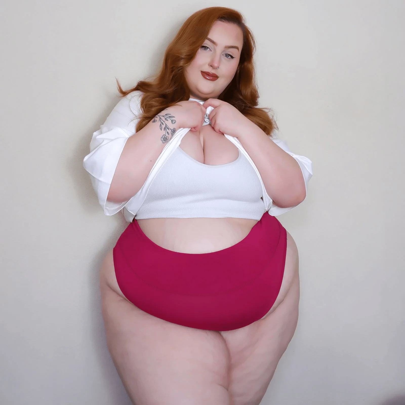 Organic Cotton Super High Leg Knickers - Raspberry Pie - Zenithce