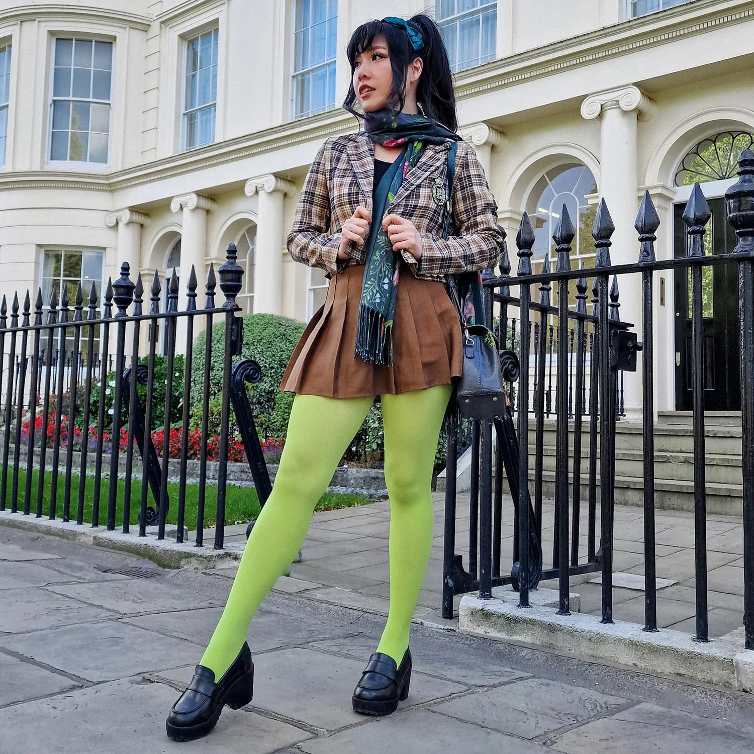 80 Denier Tights - Granny Smith - Zenithce