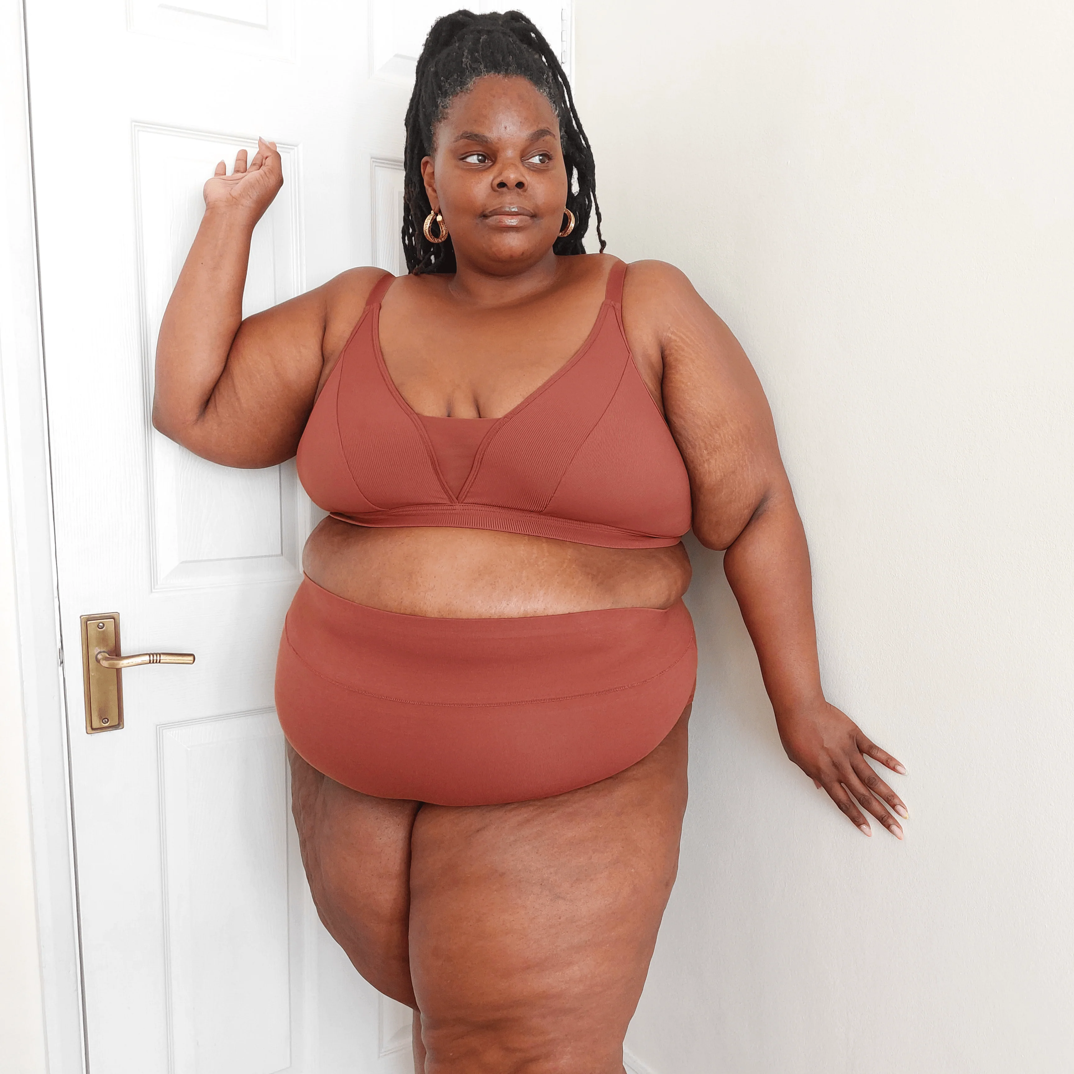 Everyday Ribbed Bra - Root Beer - Zenithce