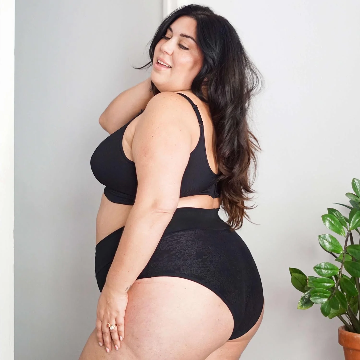 Organic Cotton Lacey Full Brief Knickers - Zenithce