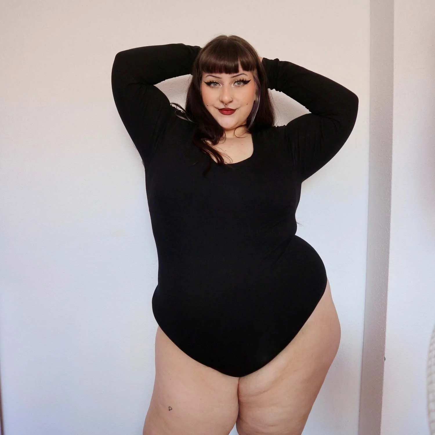 Long Sleeve Cotton Bodysuit - Zenithce