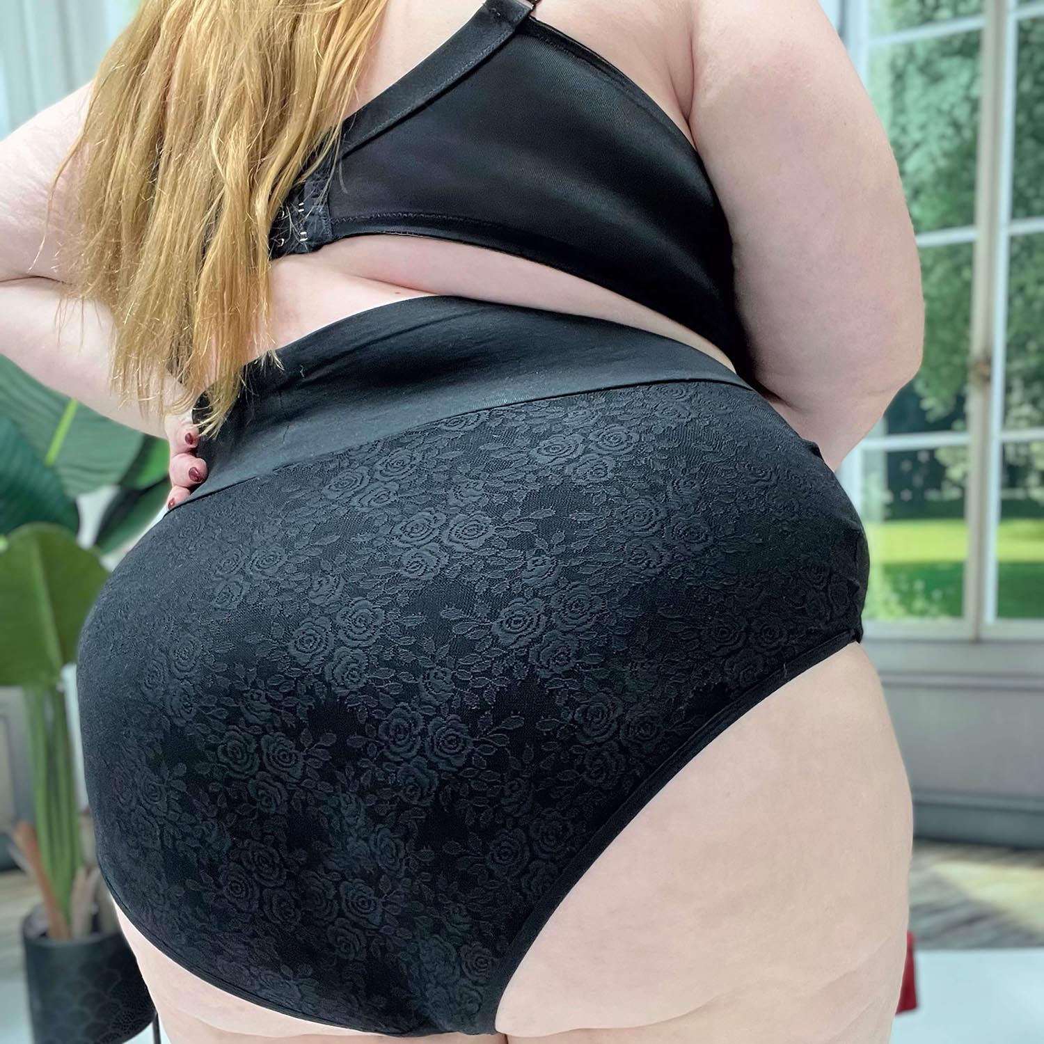 Organic Cotton Lacey Super High Waist Knickers - Zenithce