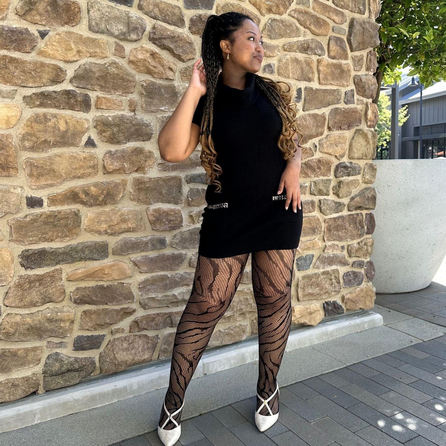 Feline Myself - Tiger Stripe Fishnets - Zenithce