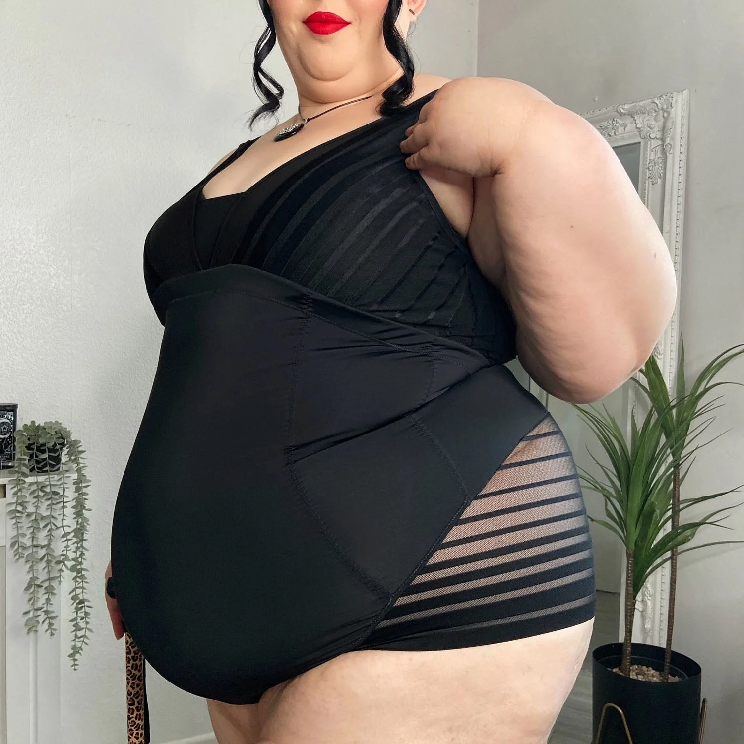 Smoothwear Open Bust Bodysuit - Black - Zenithce