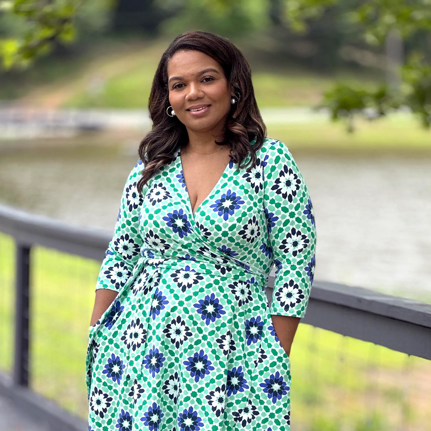 Wrap Dress - Blue Pearl - Zenithce