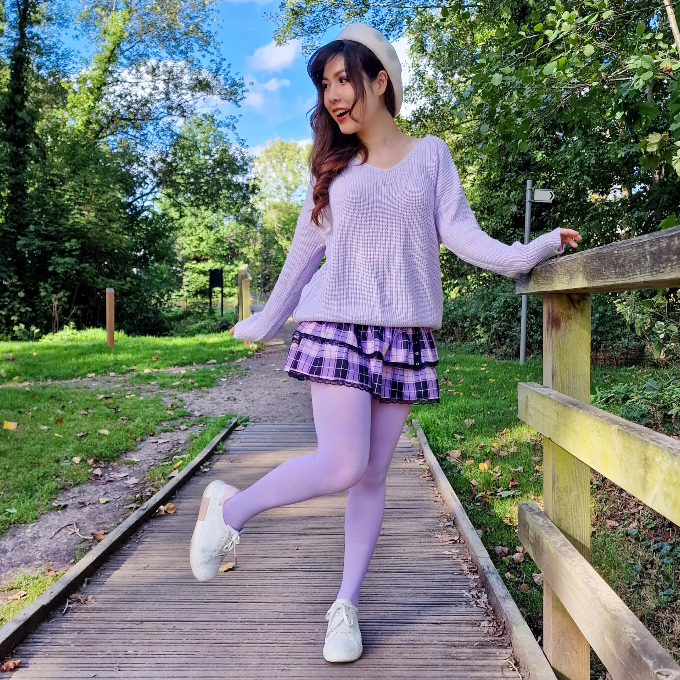 120 Denier Tights - Wisteria - Zenithce