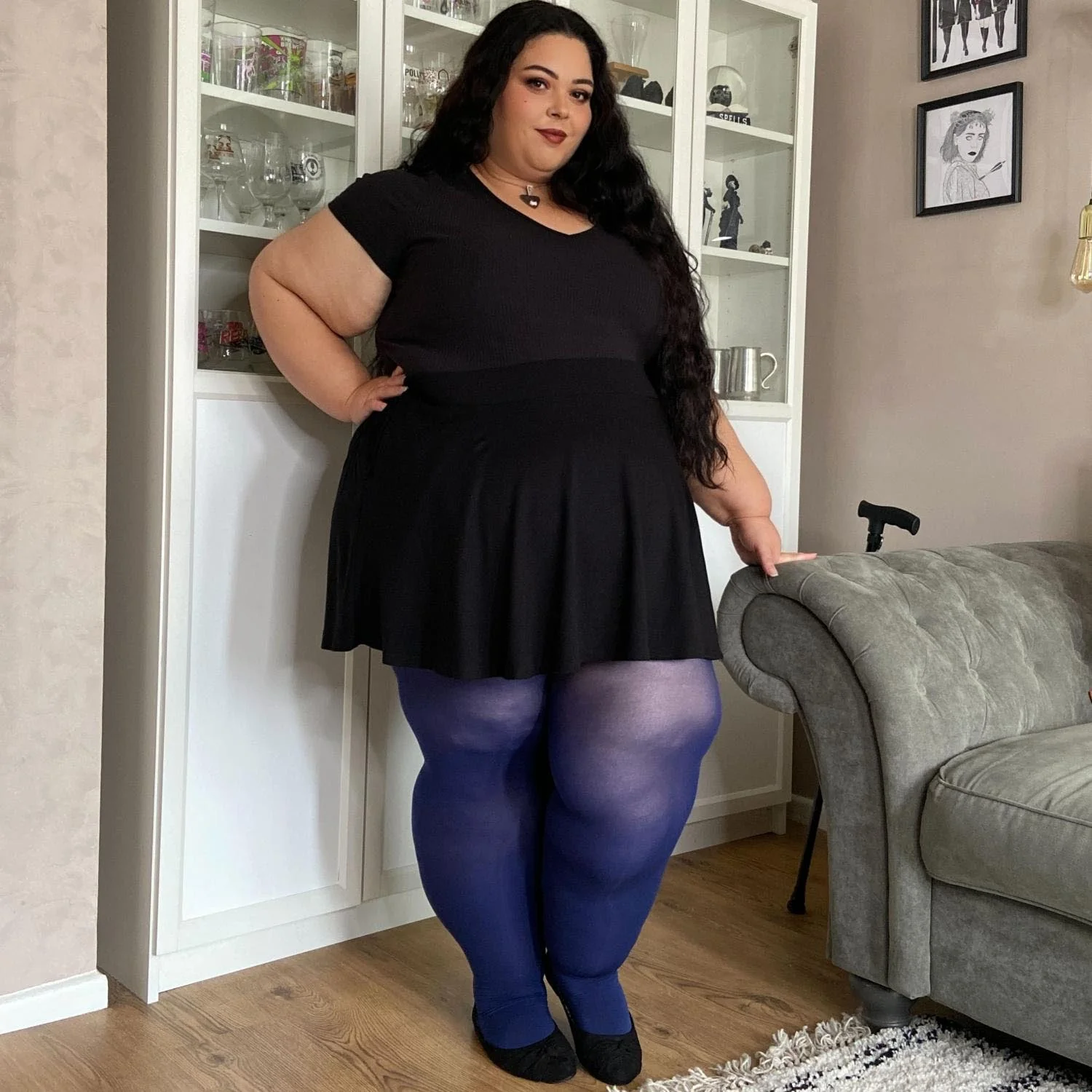 80 Denier Castor Oil Tights - Navy - Zenithce