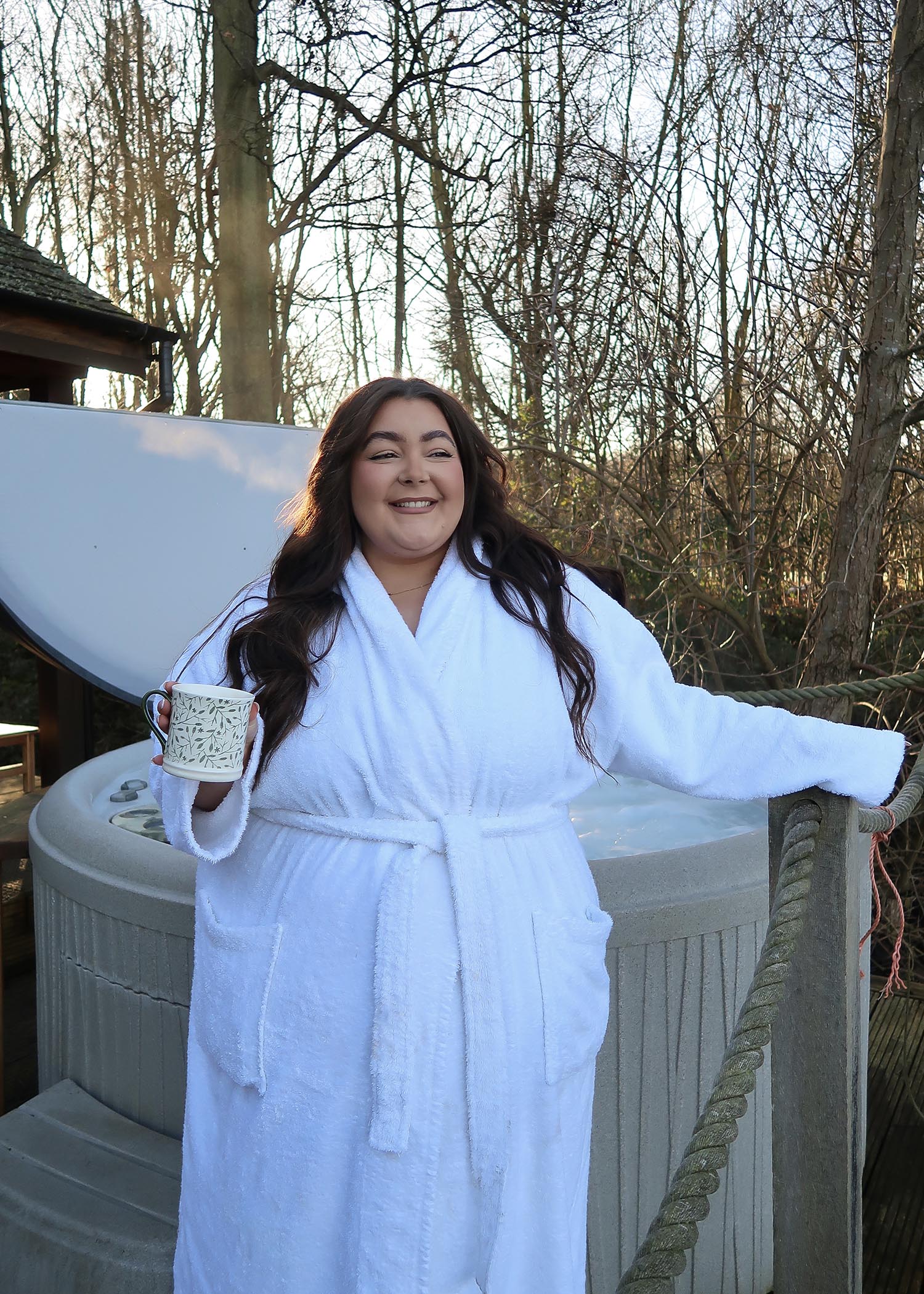 Floof Bath Robe - White - Zenithce