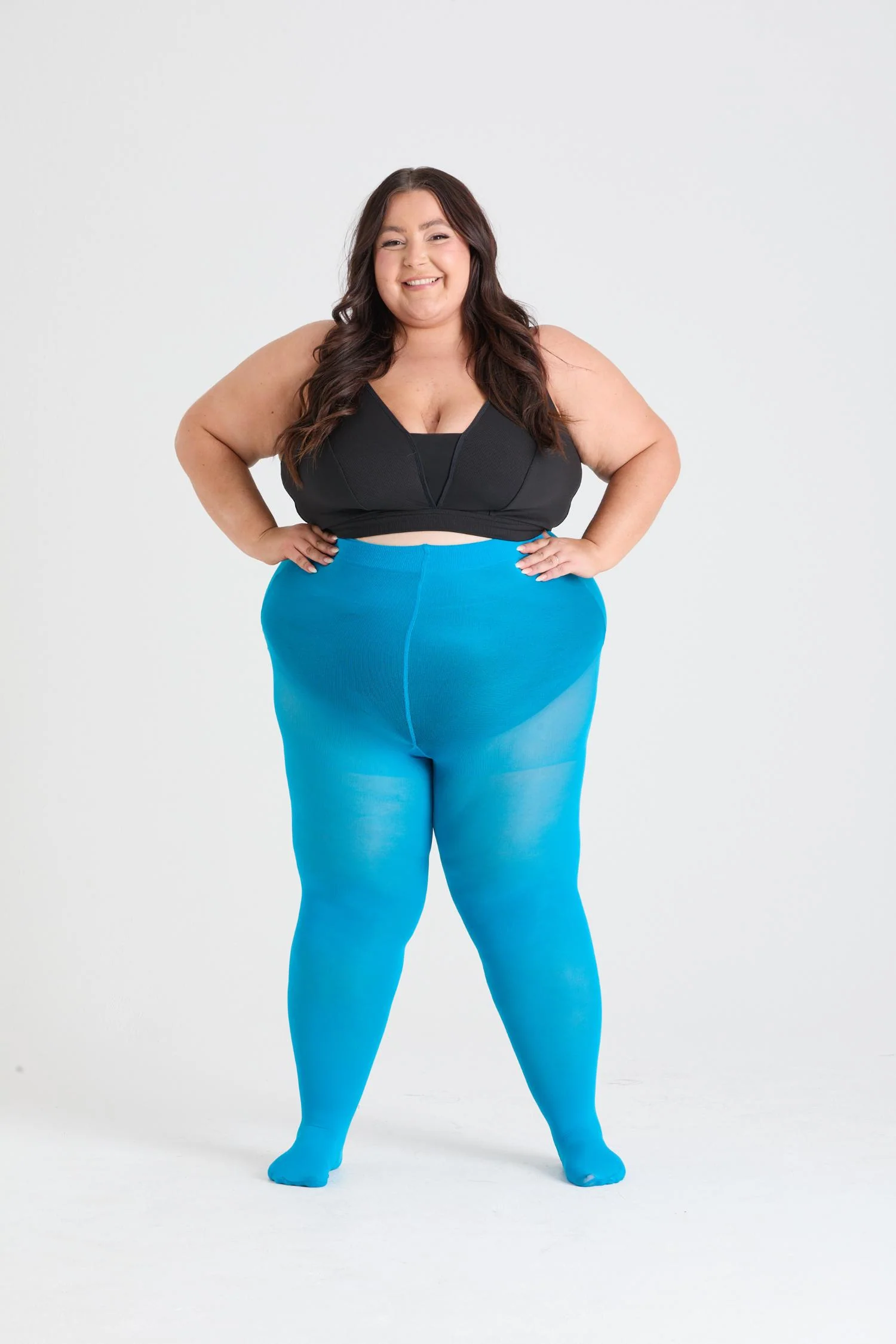 50 Denier Tights - Petrol Blue - Zenithce