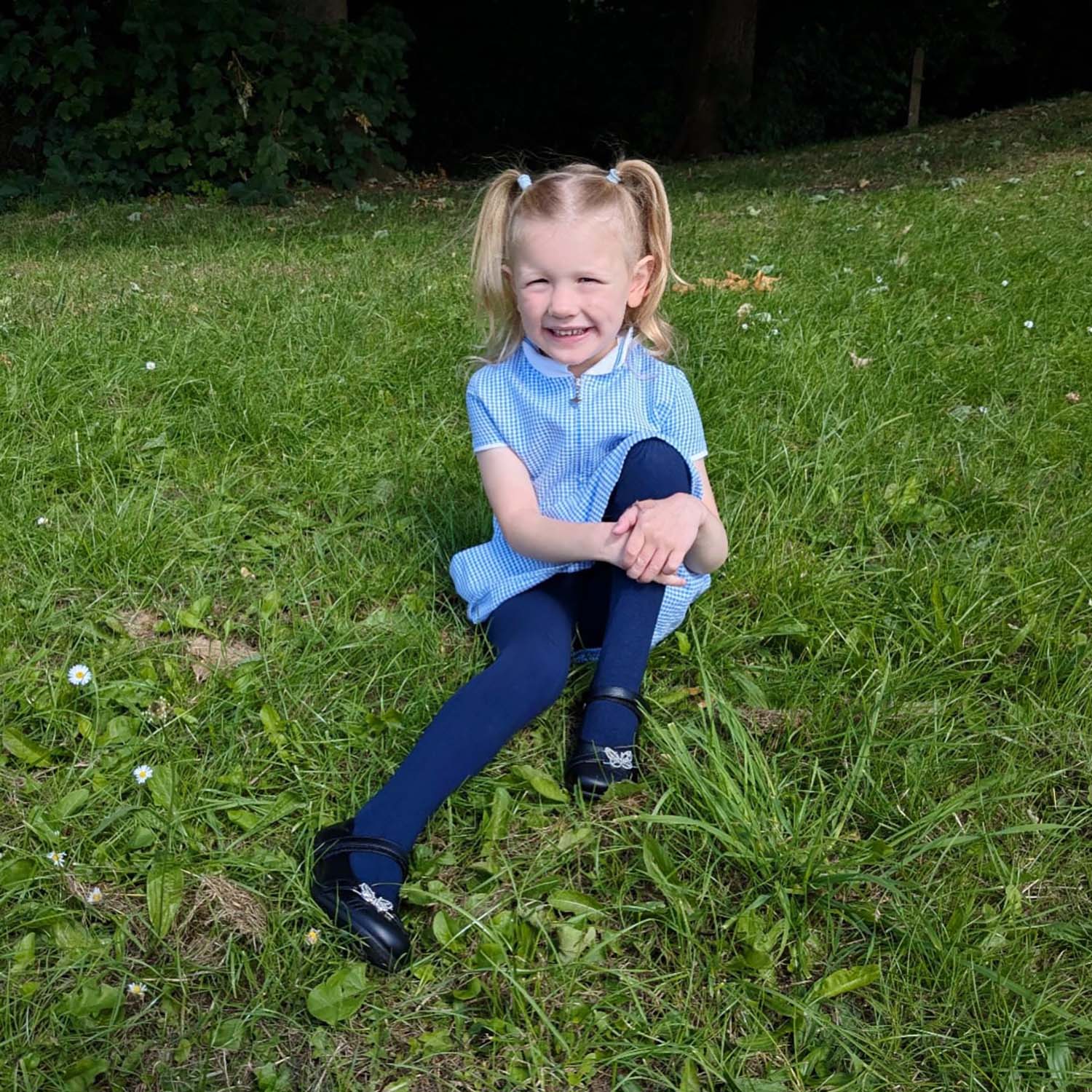 Kids Cotton Tights - Navy - Zenithce