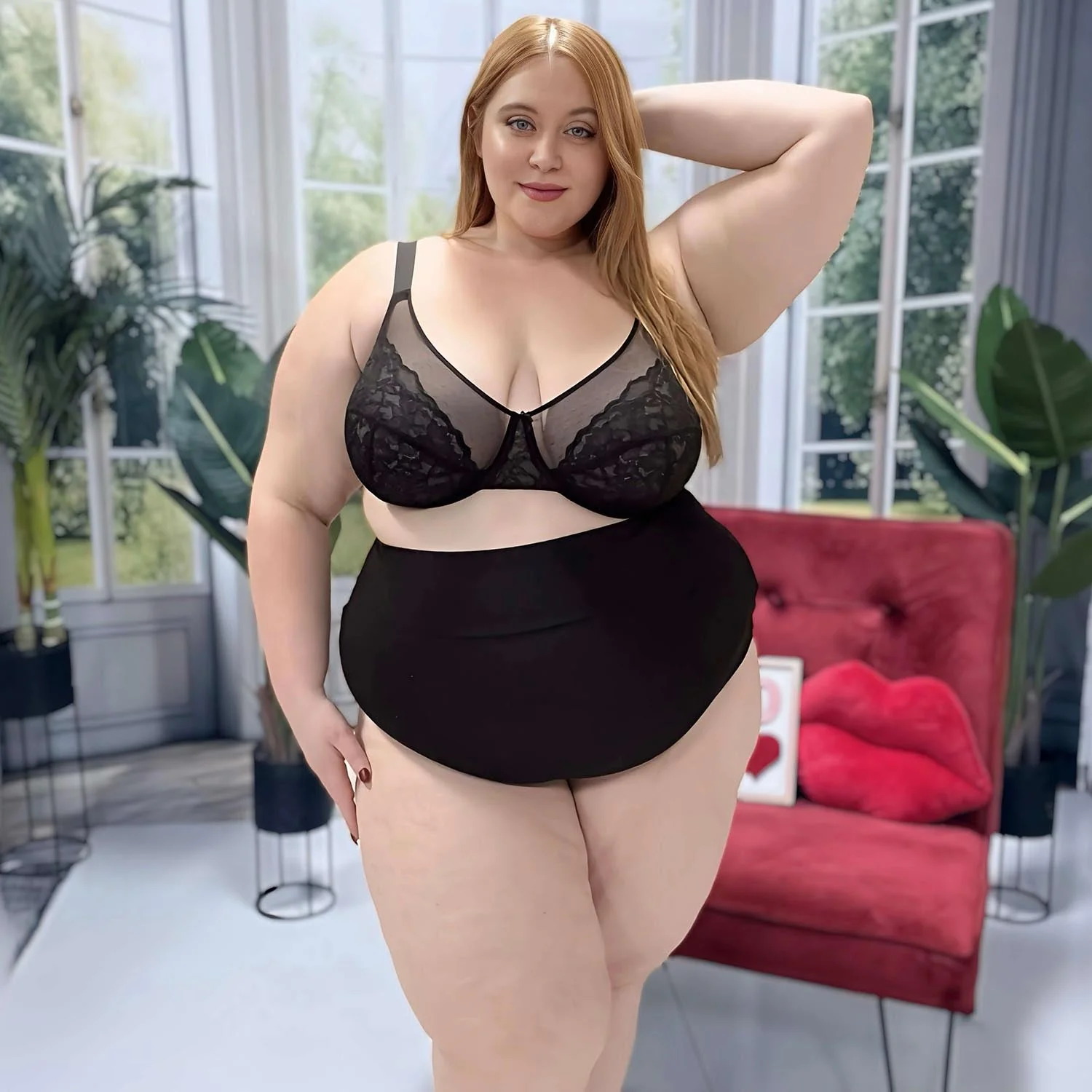 Organic Cotton Lacey Super High Waist Knickers - Zenithce