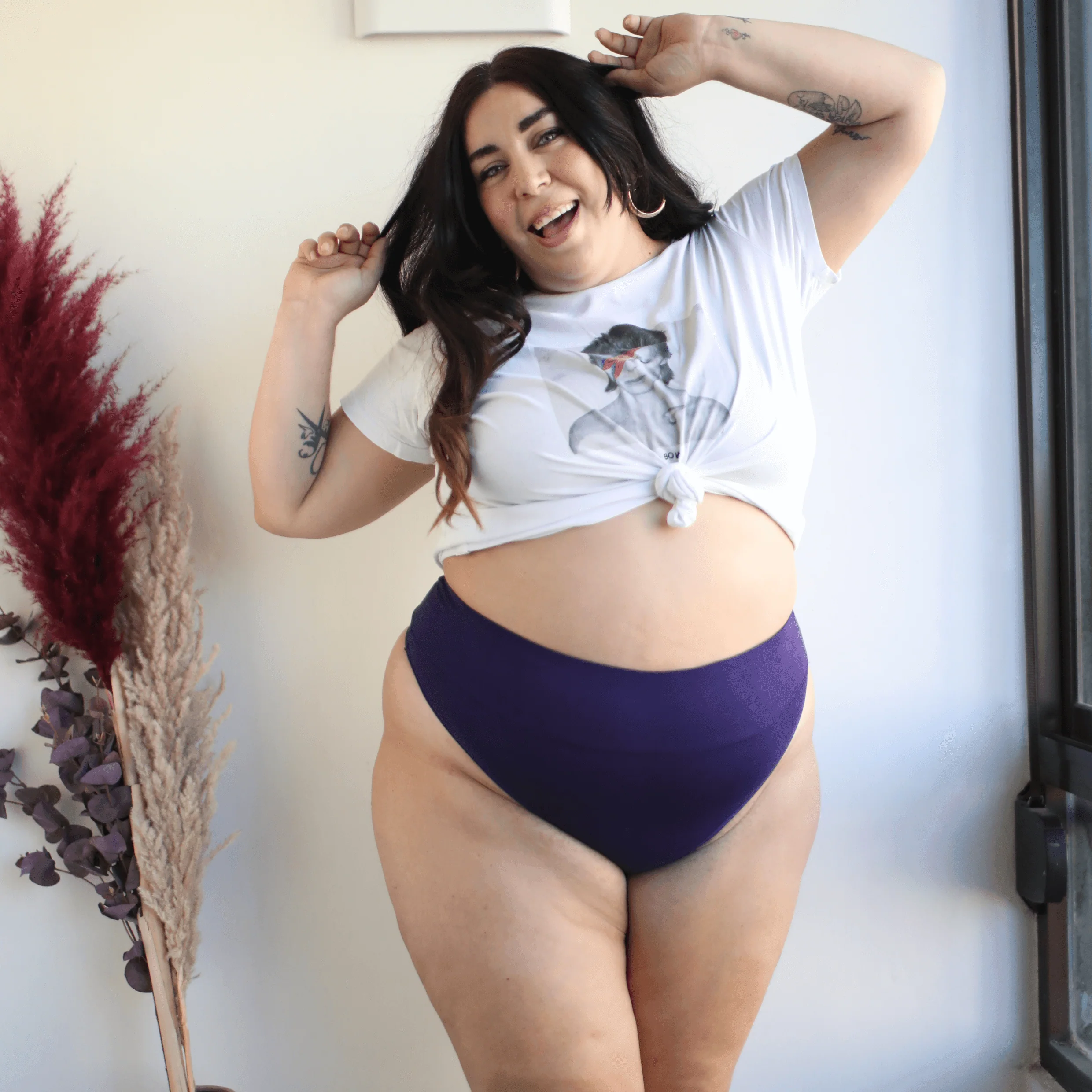 Organic Cotton Thong - Suffragette Purple - Zenithce