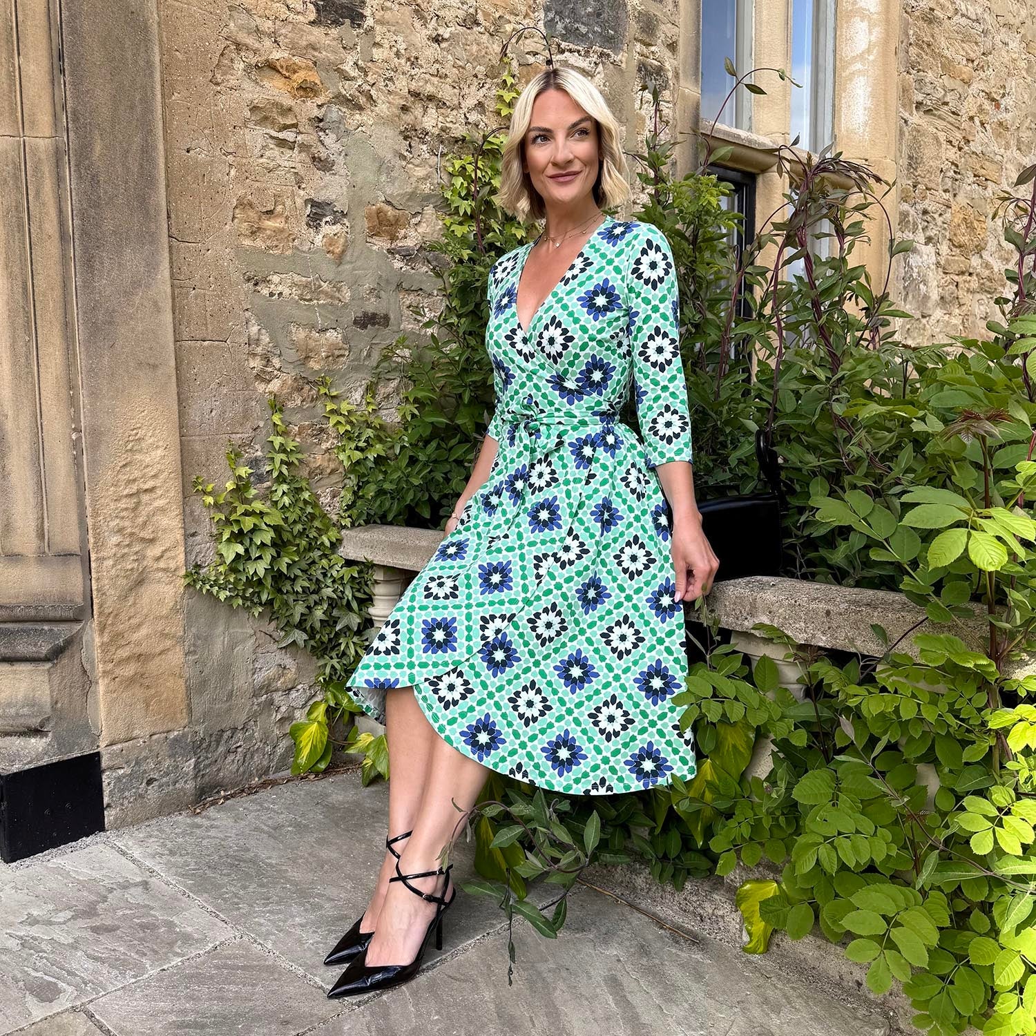 Wrap Dress - Blue Pearl - Zenithce