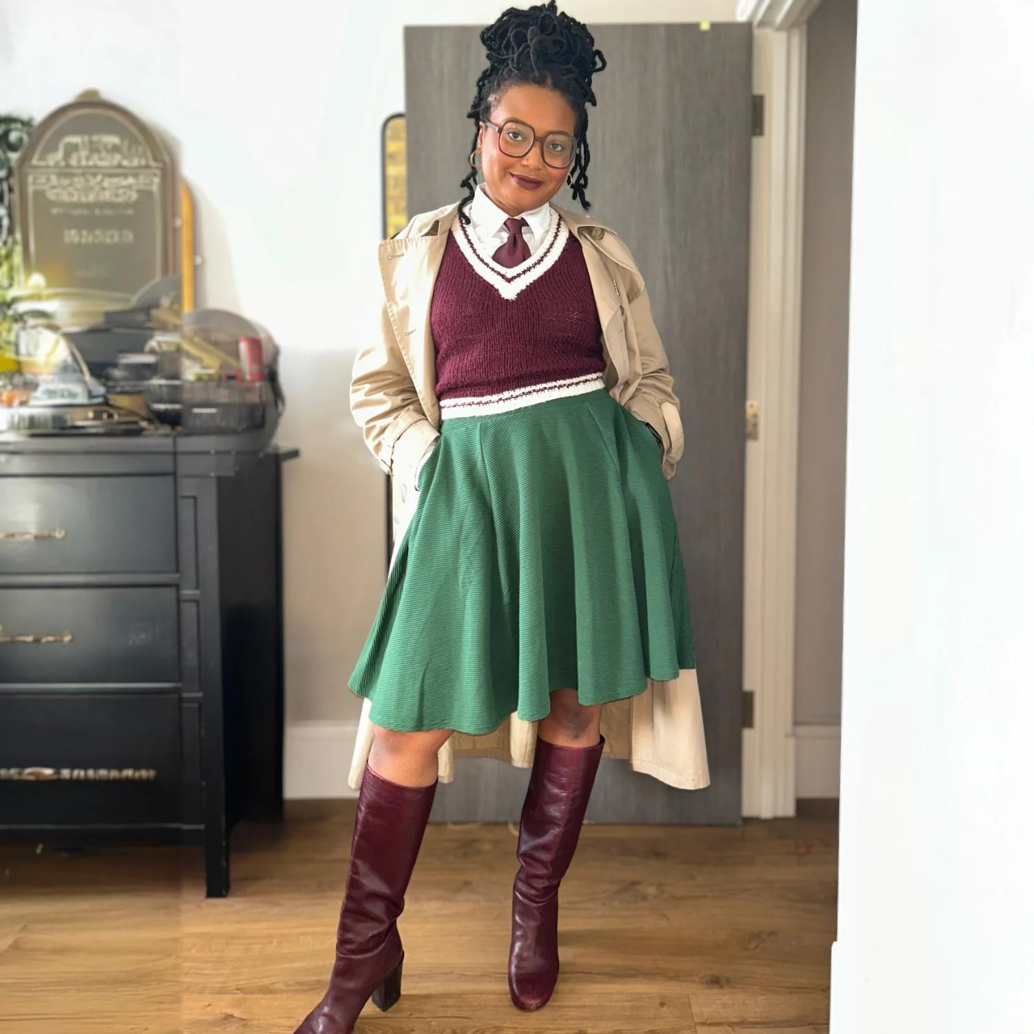 Ottoman Flare Skirt - Petit Pois - Zenithce