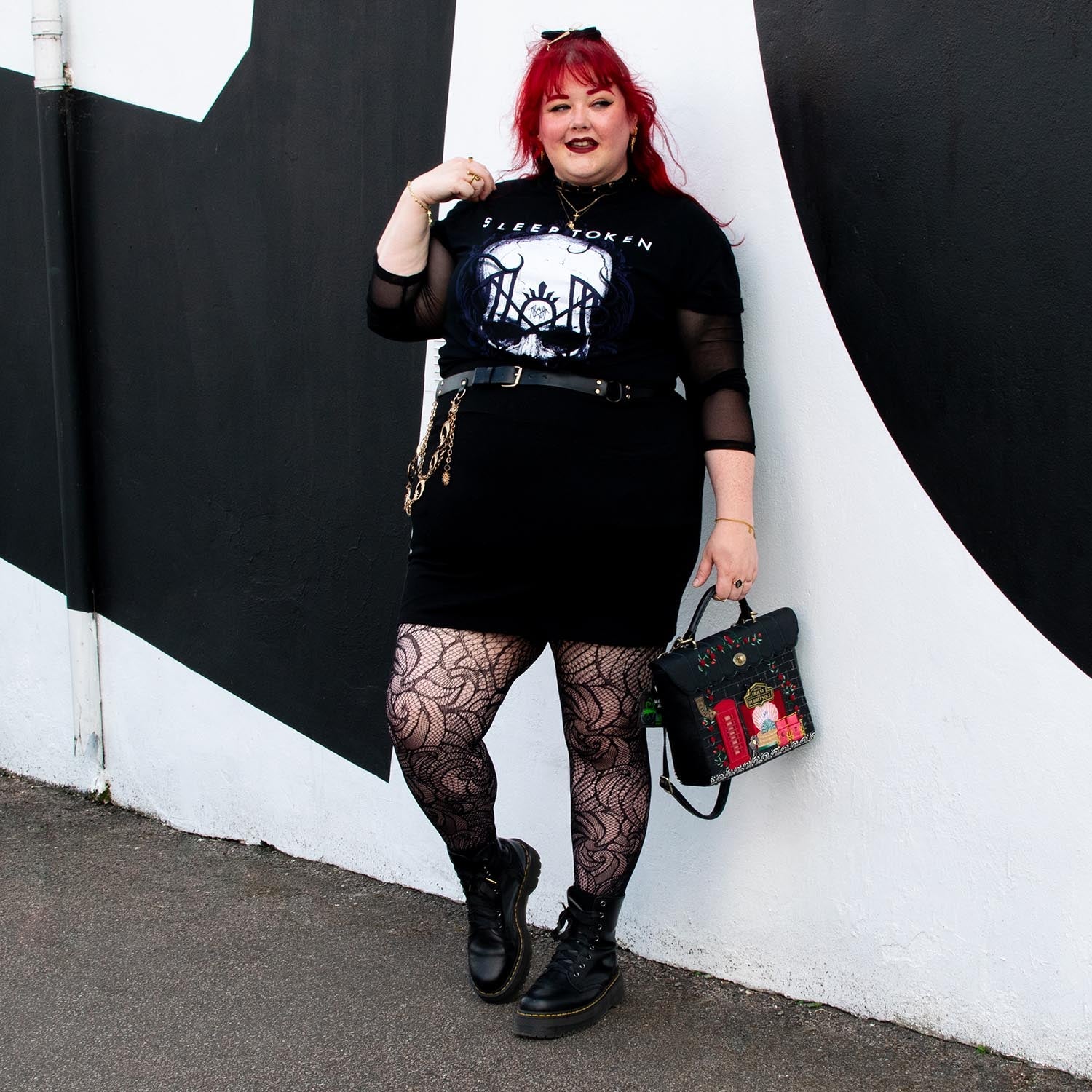 Thighs The Limit Fishnets - Timewarp - Black - Zenithce