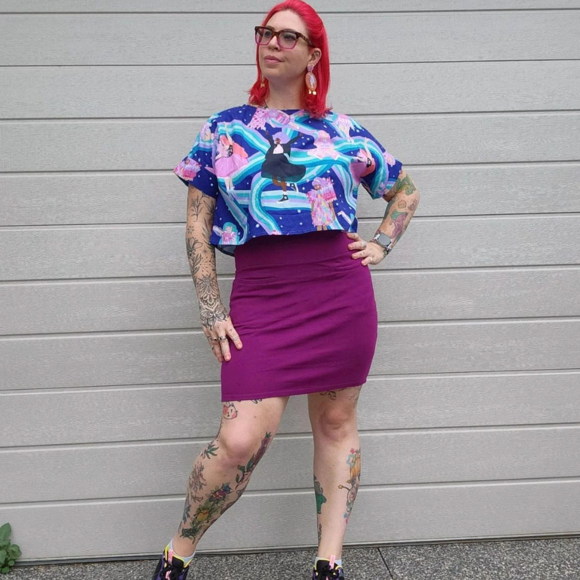 Mini Skirt - Figgy Pudding - Zenithce