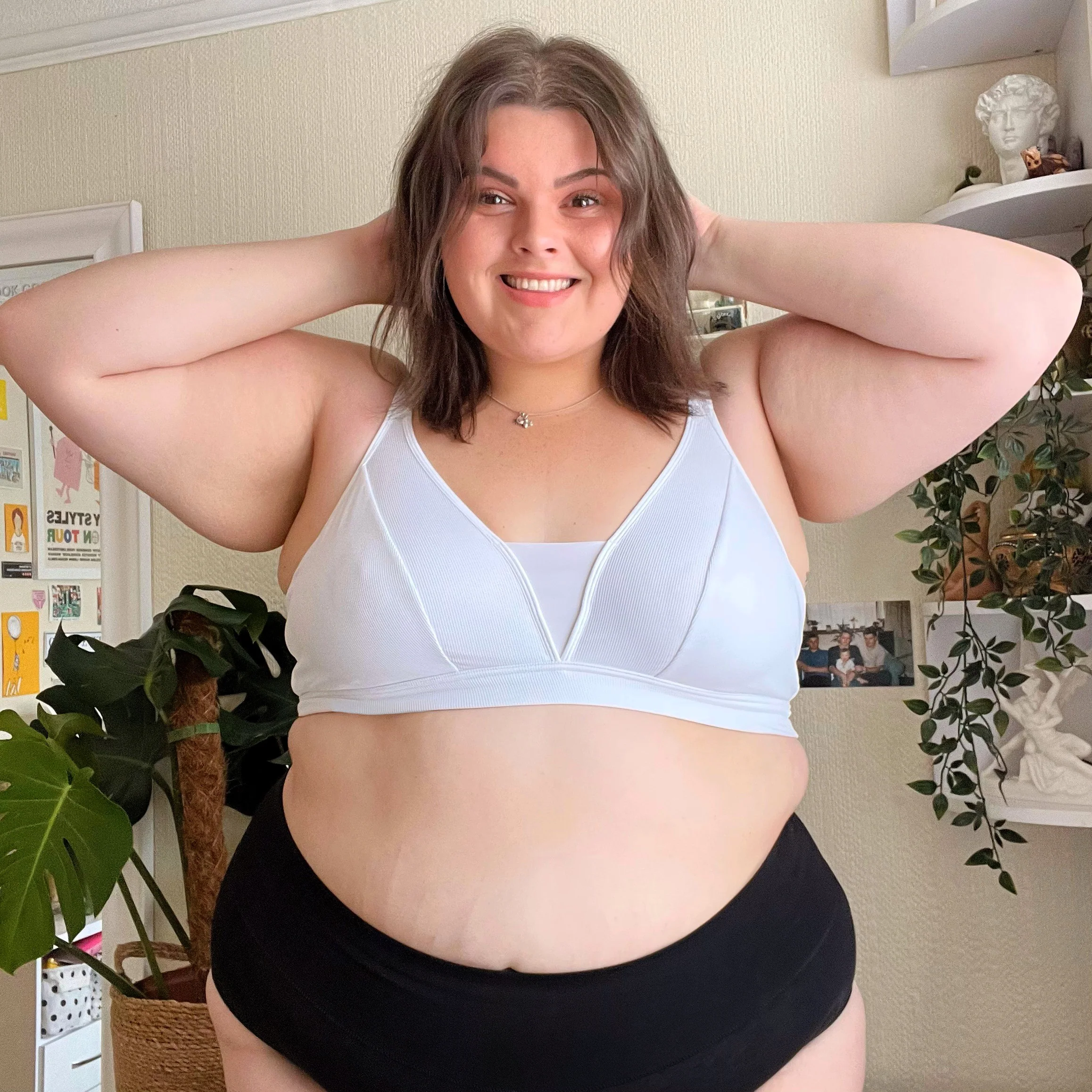 Everyday Ribbed Bra - White - Zenithce