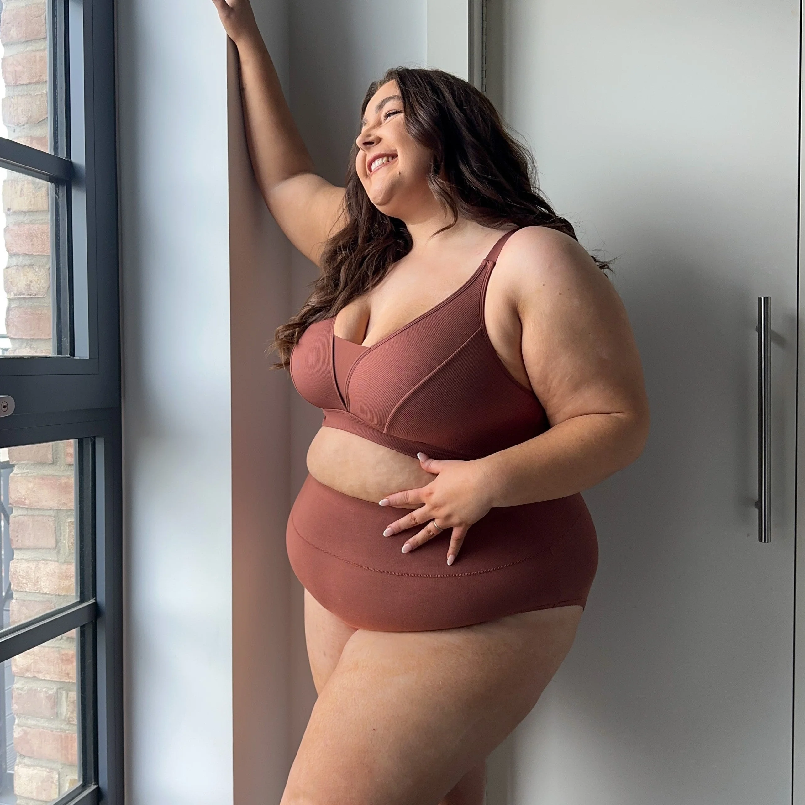 Everyday Ribbed Bra - Root Beer - Zenithce