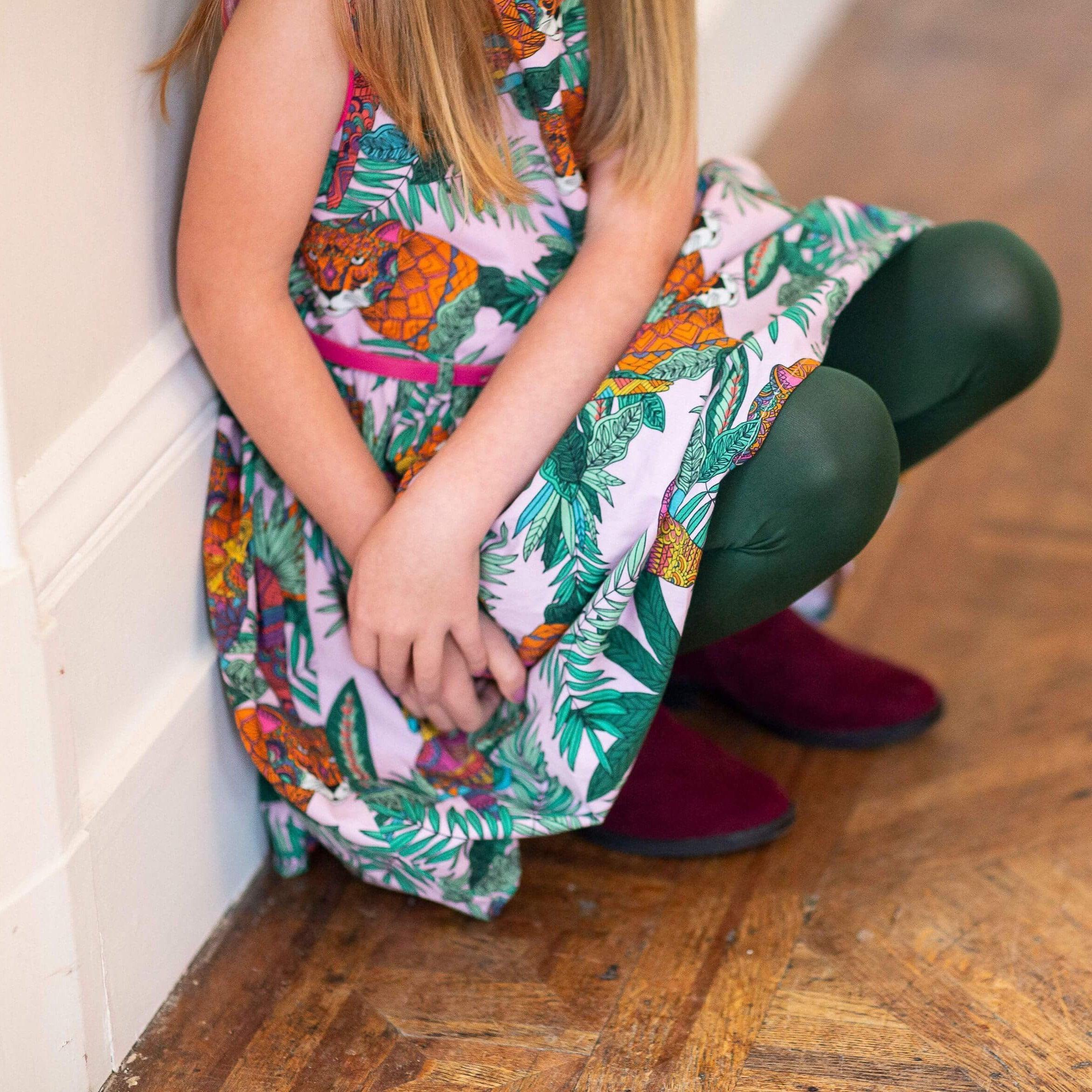 Tween Tights - Hit the Bottle Green - Zenithce