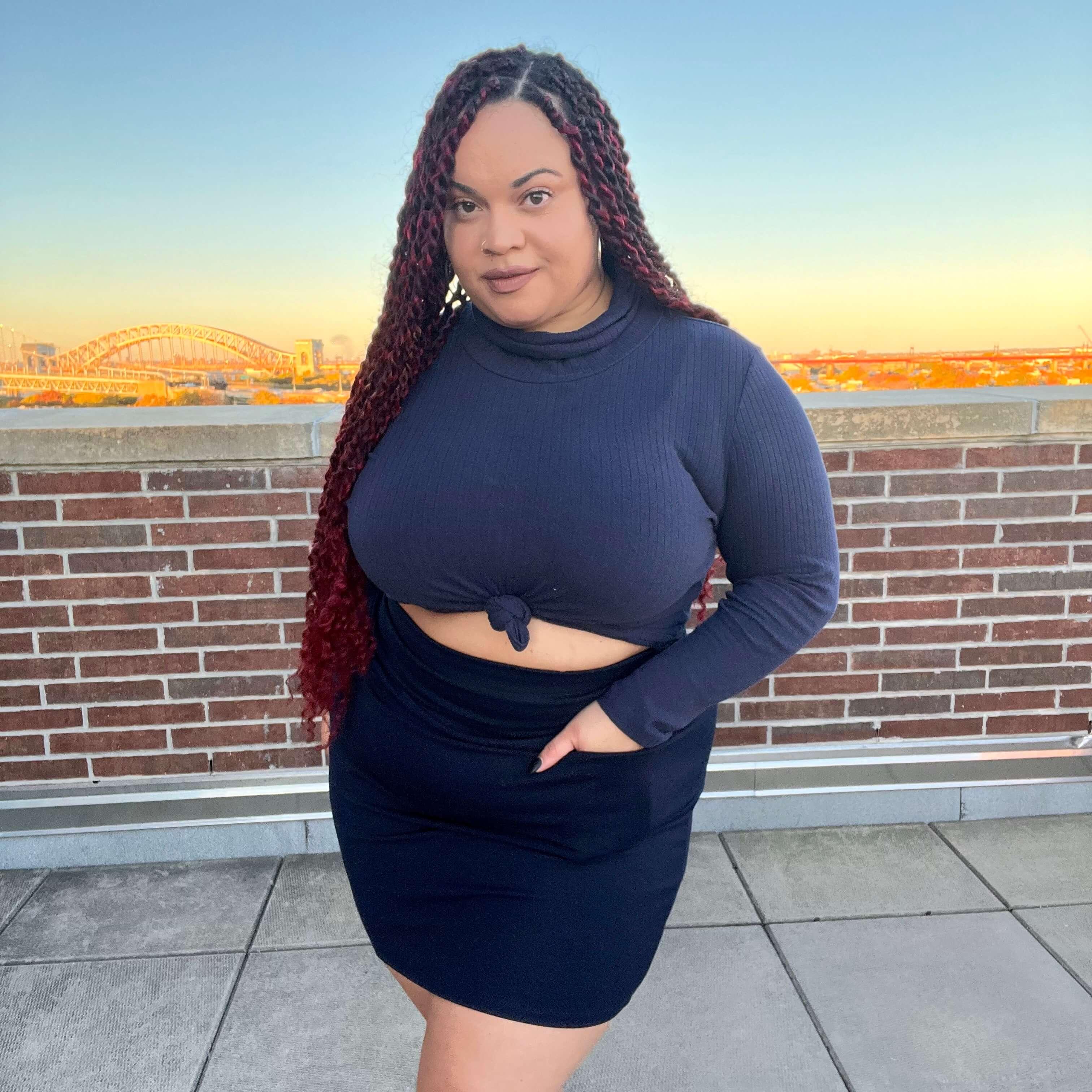 Mini Skirt - Navy - Zenithce