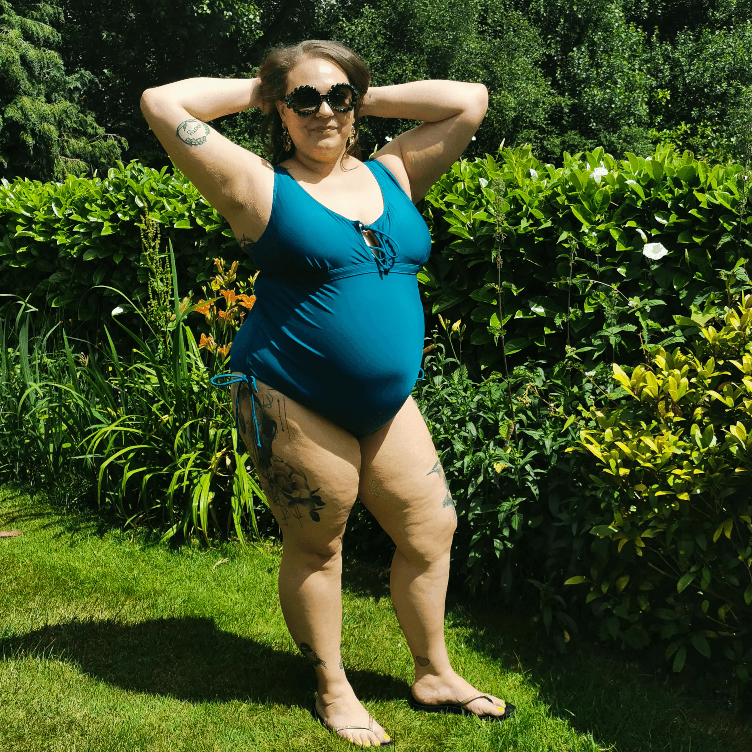That loving feel'in Maternity Swimsuit - Teal - Zenithce