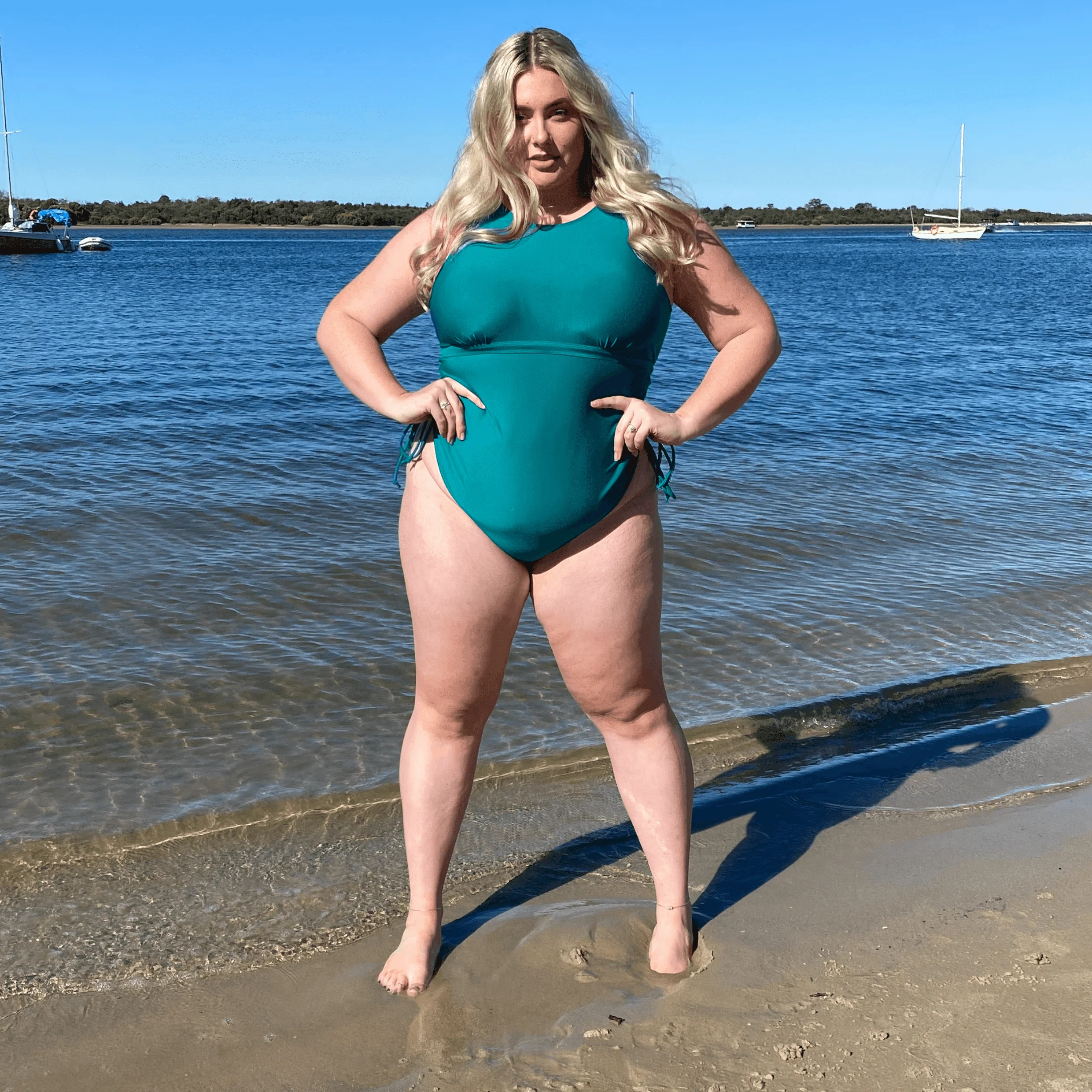 I'll fly with you Swimsuit - Teal - Zenithce