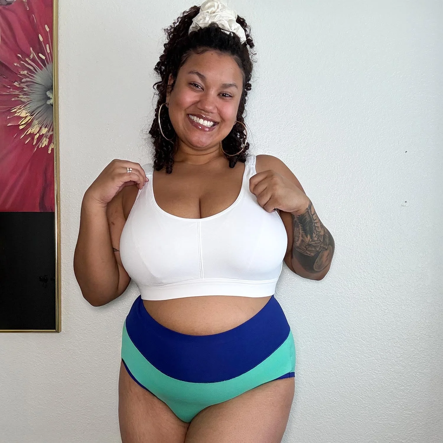 Organic Cotton Full Brief Duo Knickers - Mint & Arabesque - Zenithce