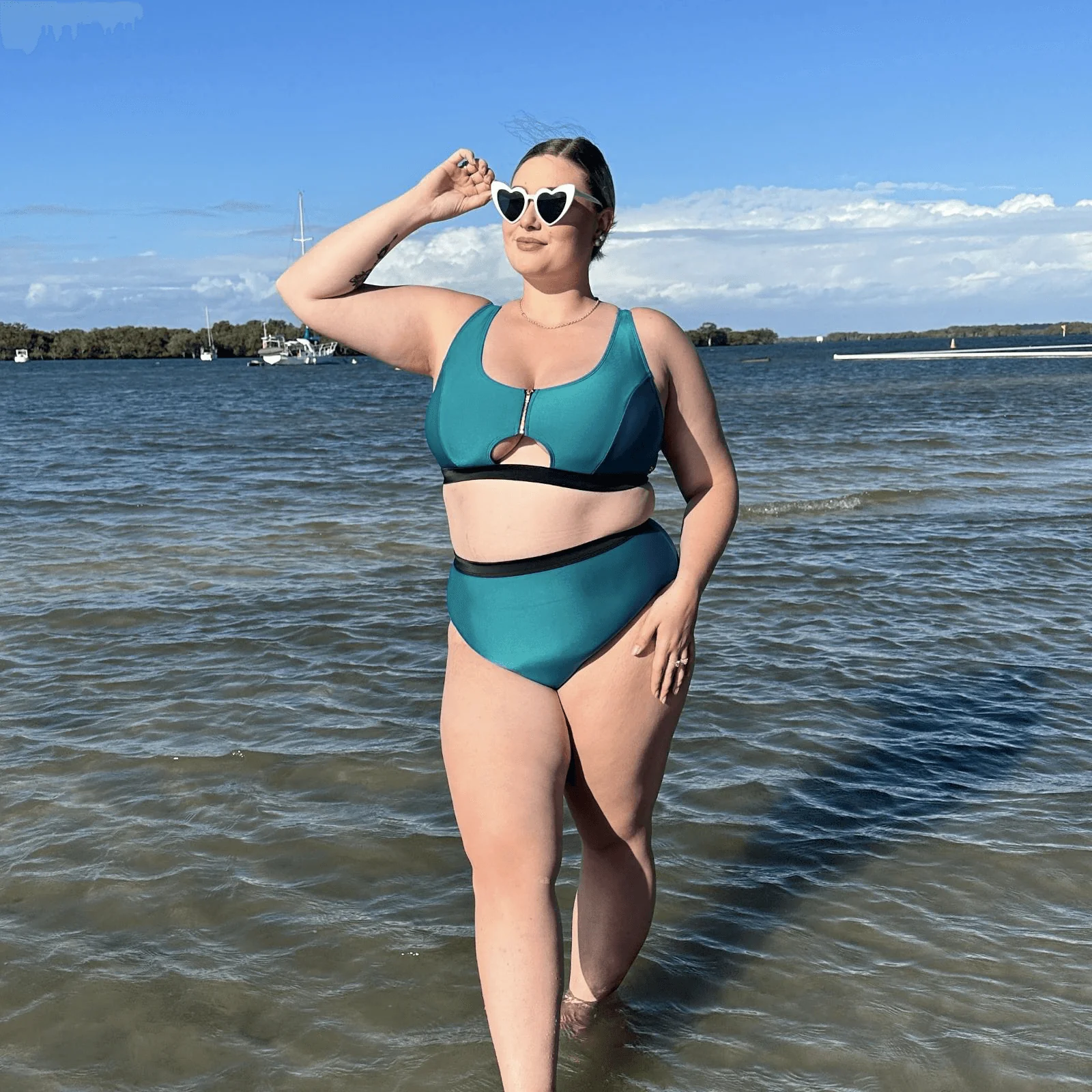 Hasta La Vista Bikini Bottoms - Teal - Zenithce