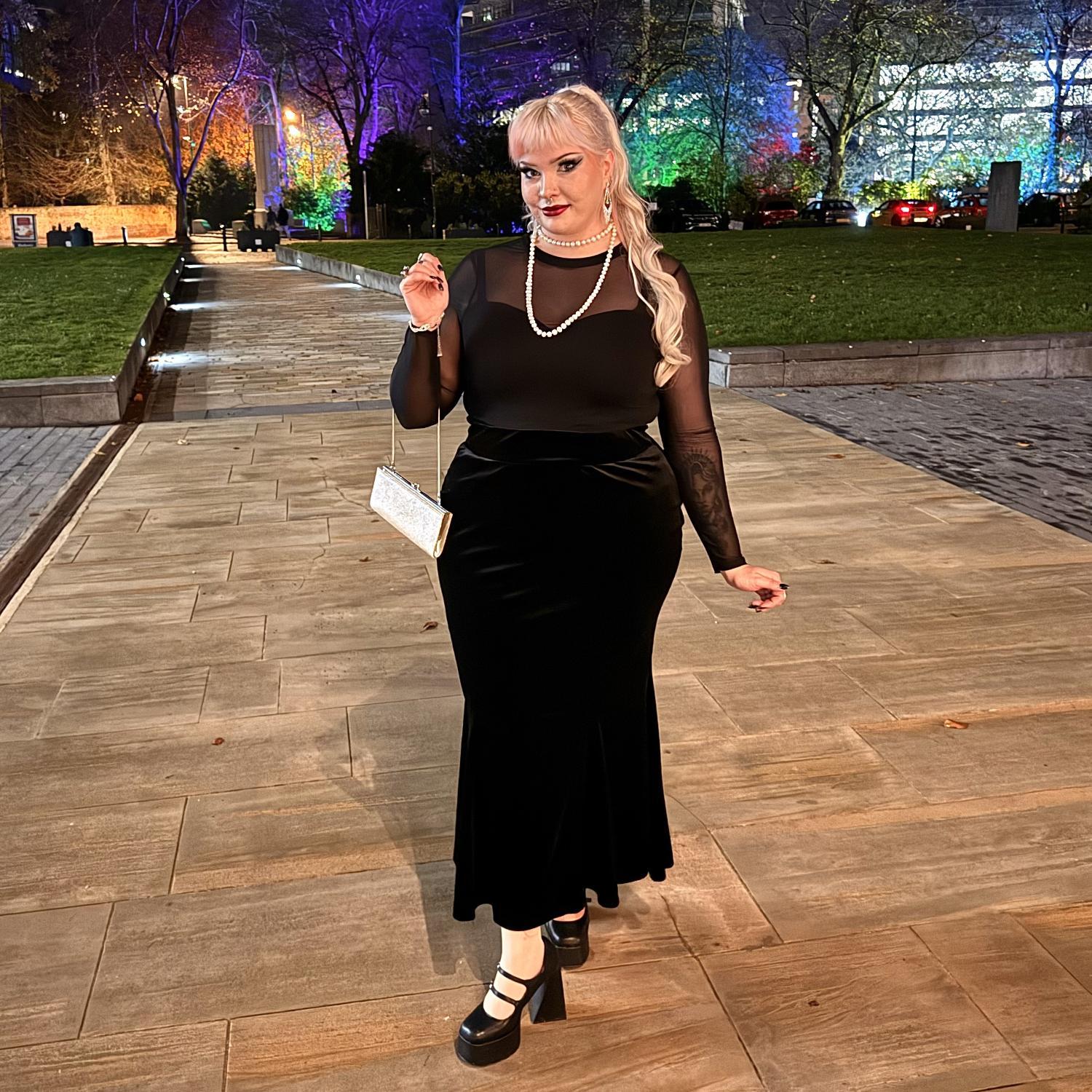 Velvet Mermaid Skirt - Black - Zenithce