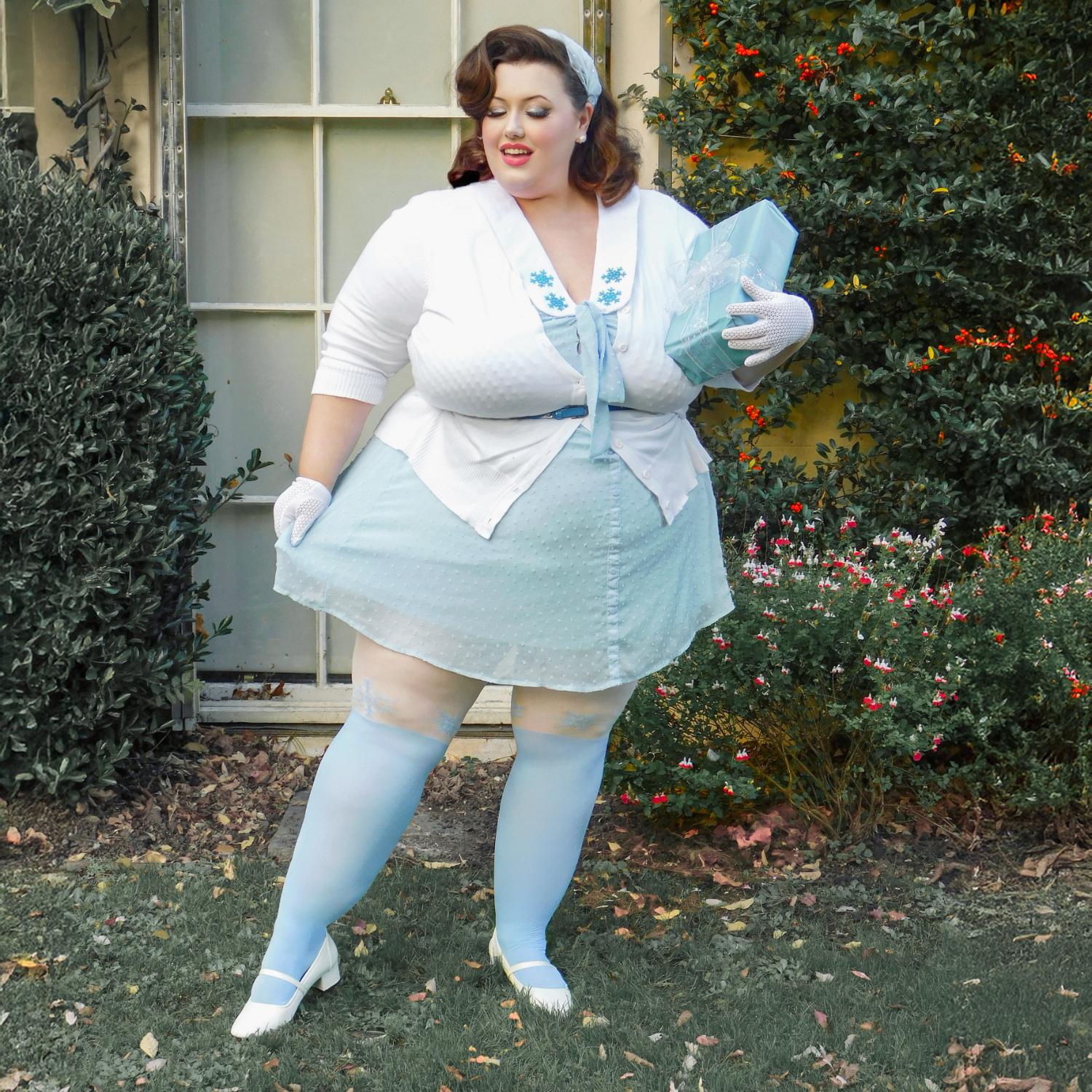 Christmas Tights - Snowflake Garter - Zenithce