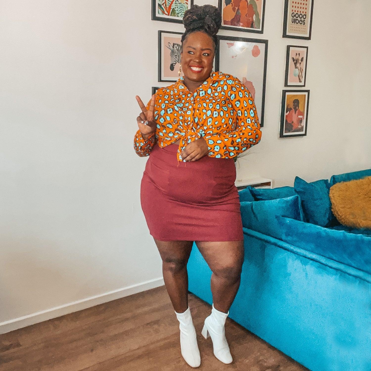 Mini Skirt - Burgundy - Zenithce