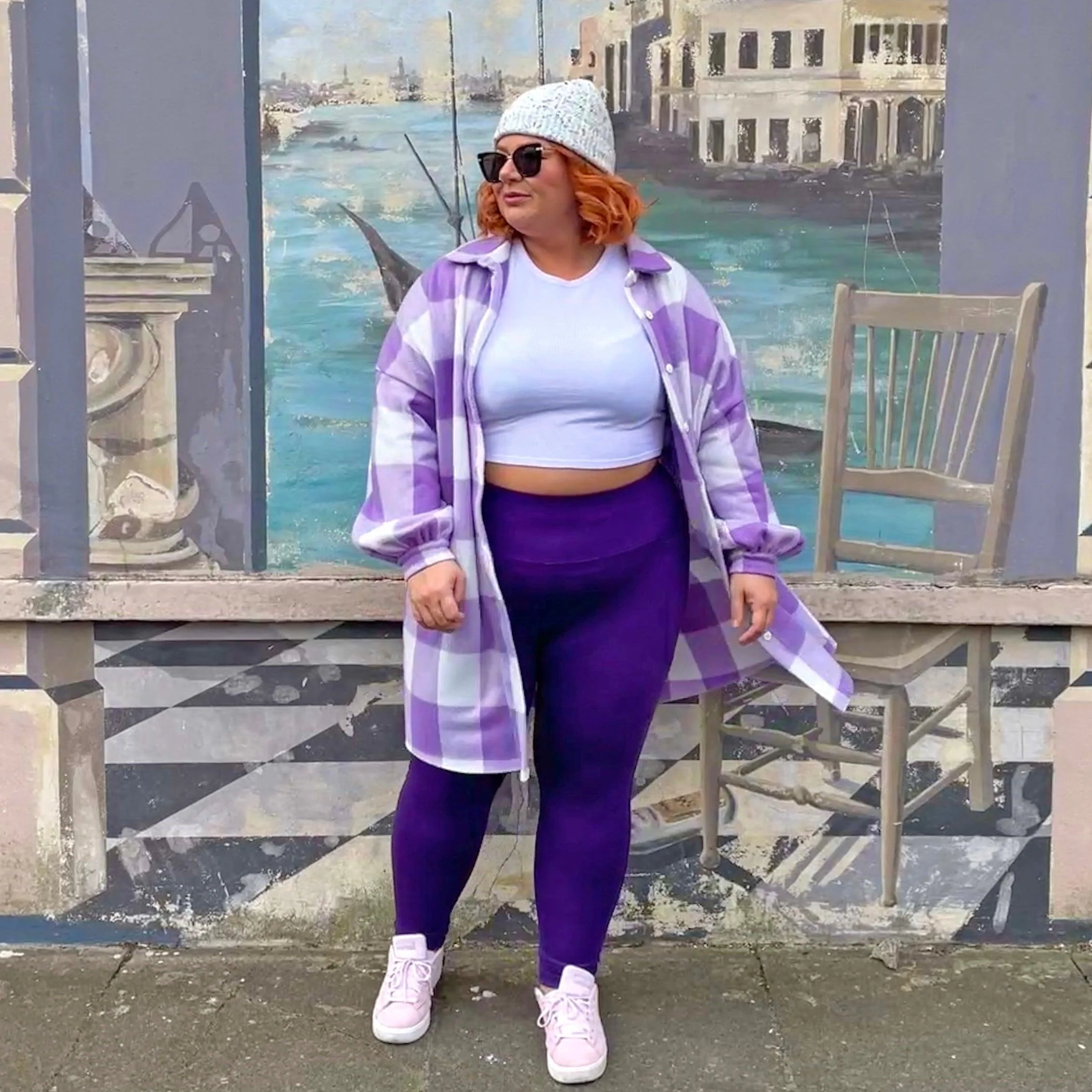 Squat Proof Leggings (Long) - Suffragette Purple - Zenithce