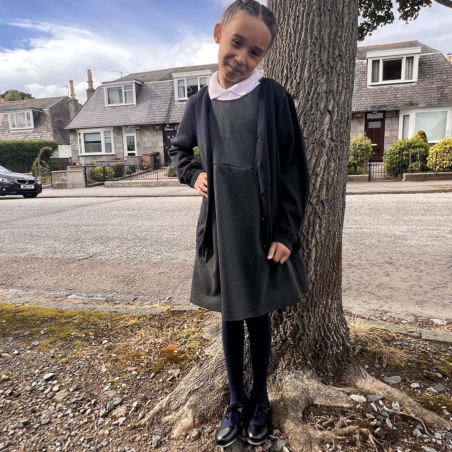 Kids Cotton Tights - Navy - Zenithce