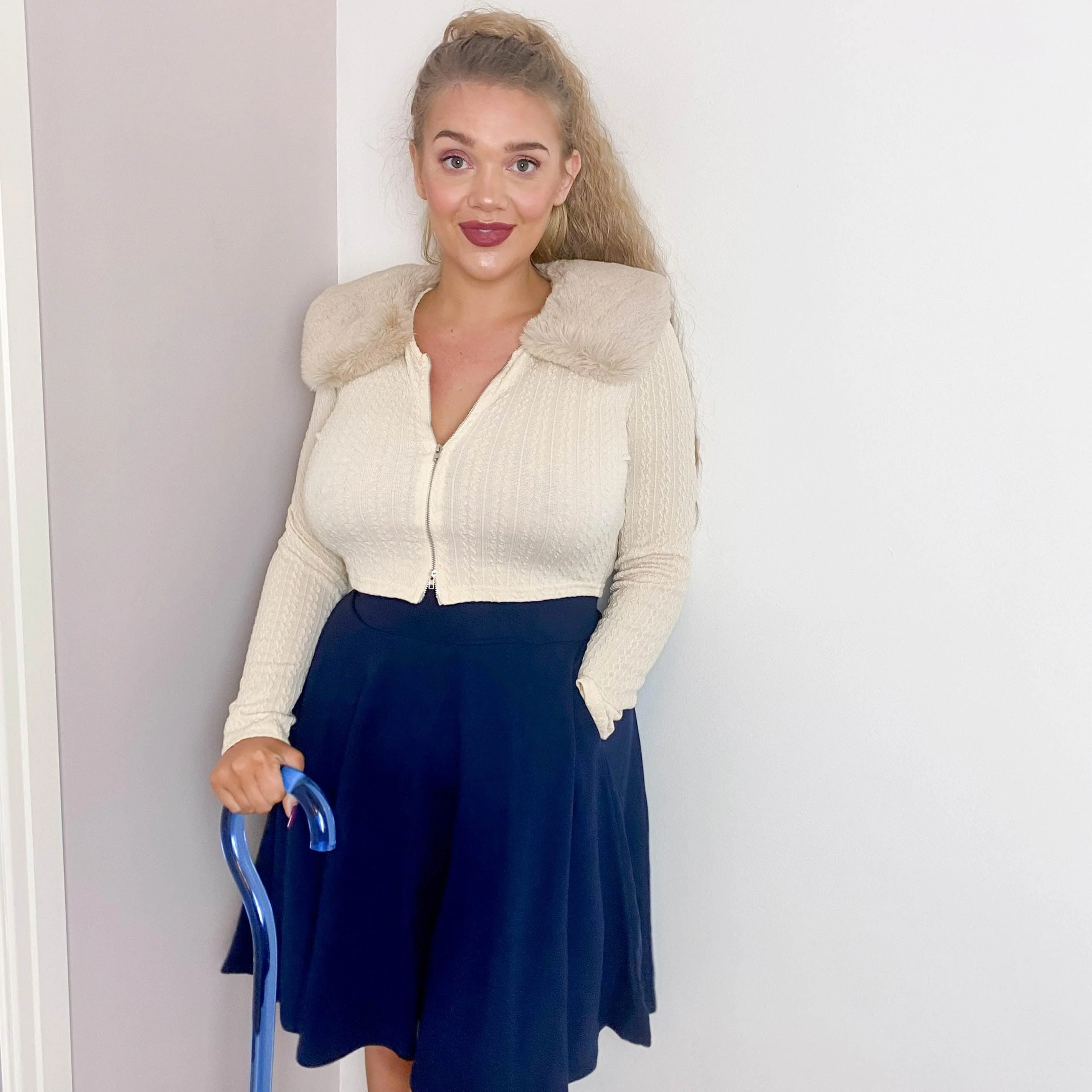 Flare Skirt - Navy - Zenithce